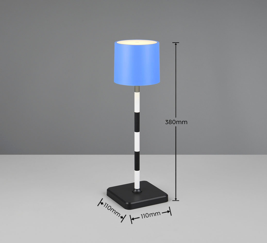 REALITY Leuchten LED Außen-Tischleuchte »Fernandez«, LED fest integriert, dimmbar, Lichtfarbe einstellbar, USB Ladestation