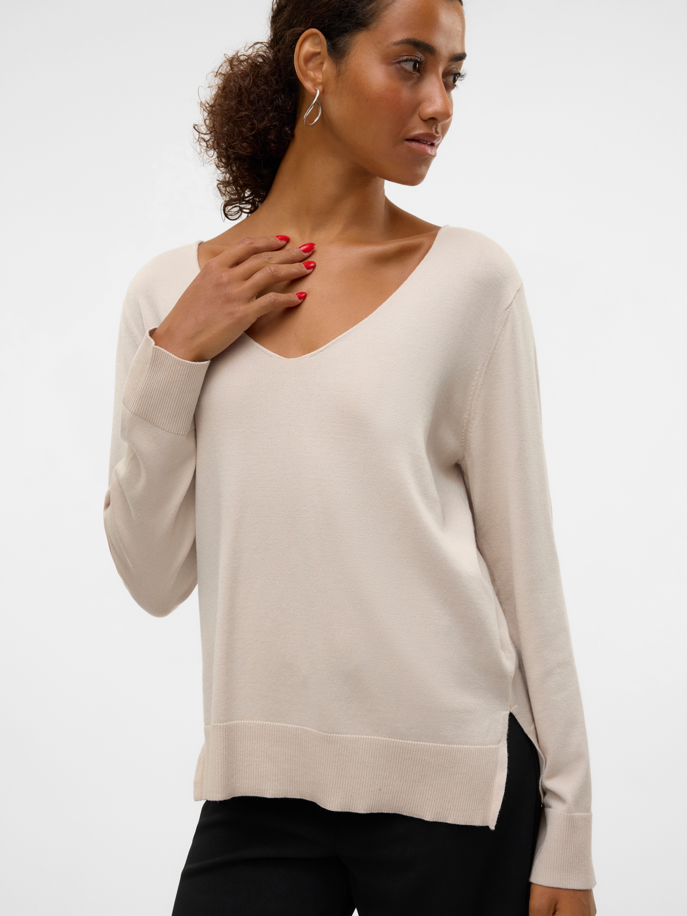 Vero Moda »VMSILJE LS V-NECK PULLOVER GA NOOS«