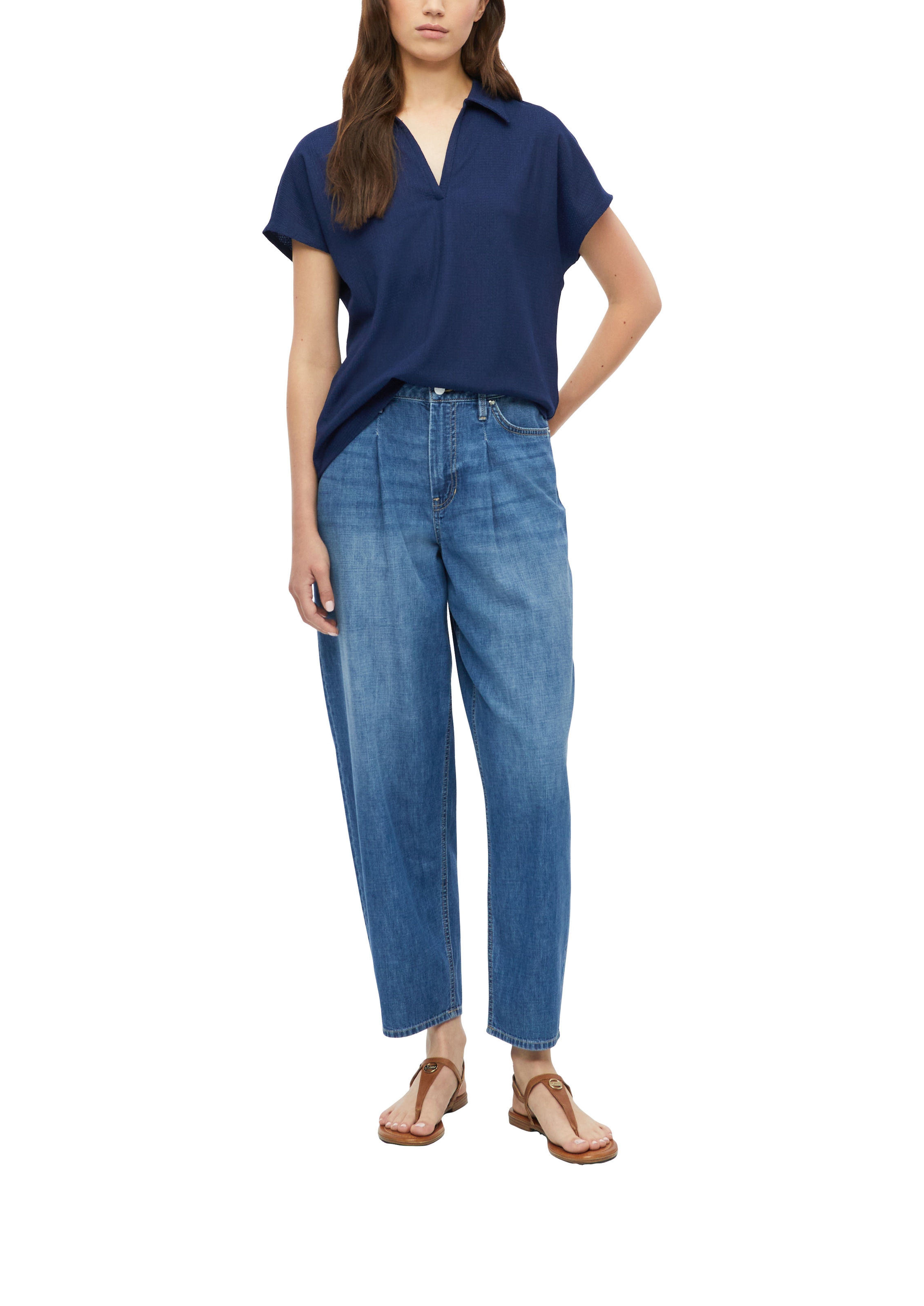 s.Oliver Kurzarmshirt Sommershirt mit Polokragen