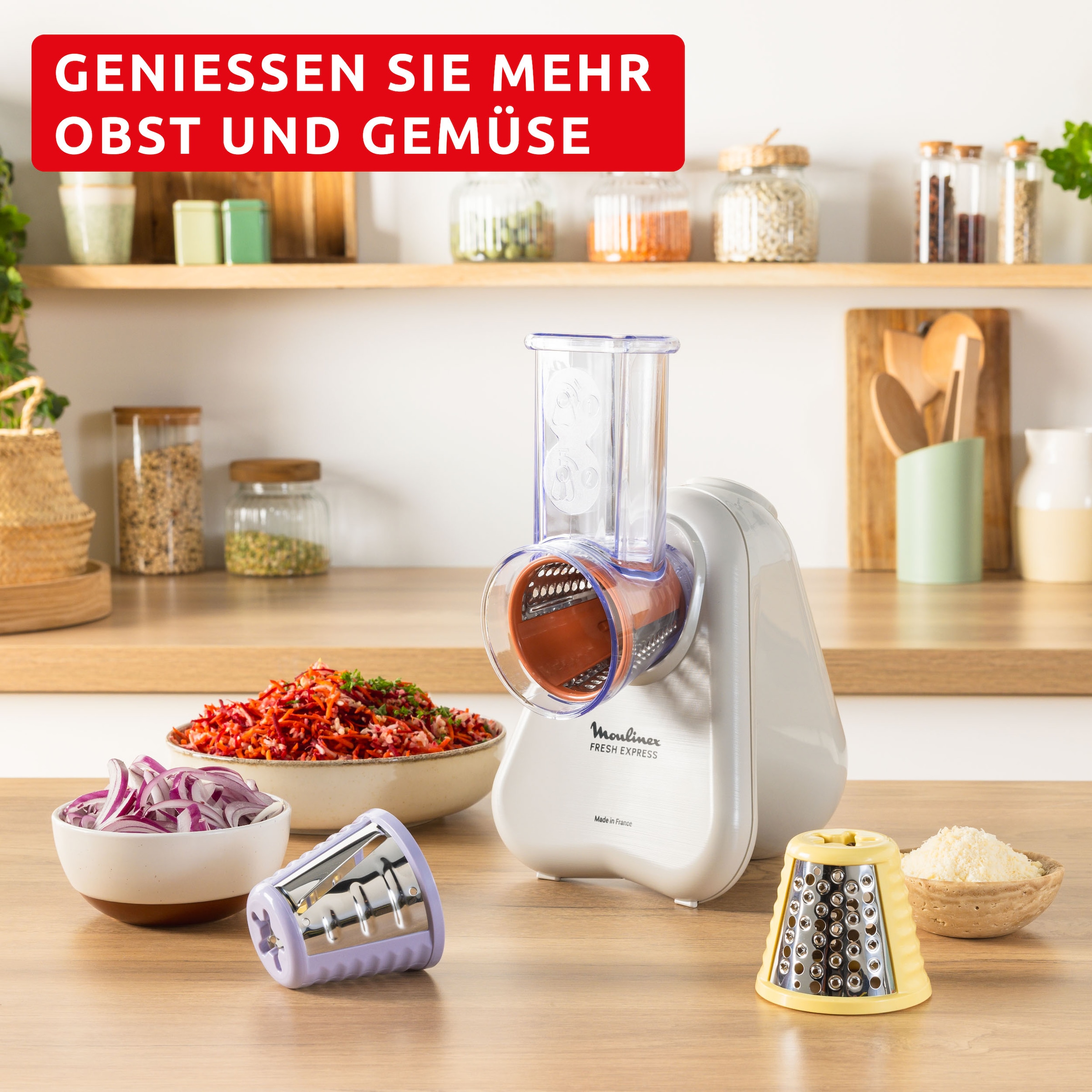 Tefal Zerkleinerer »Fresh Express« 150 W 3 Funktionen (zerkleinern, schneiden, reiben), kompakt, made in France