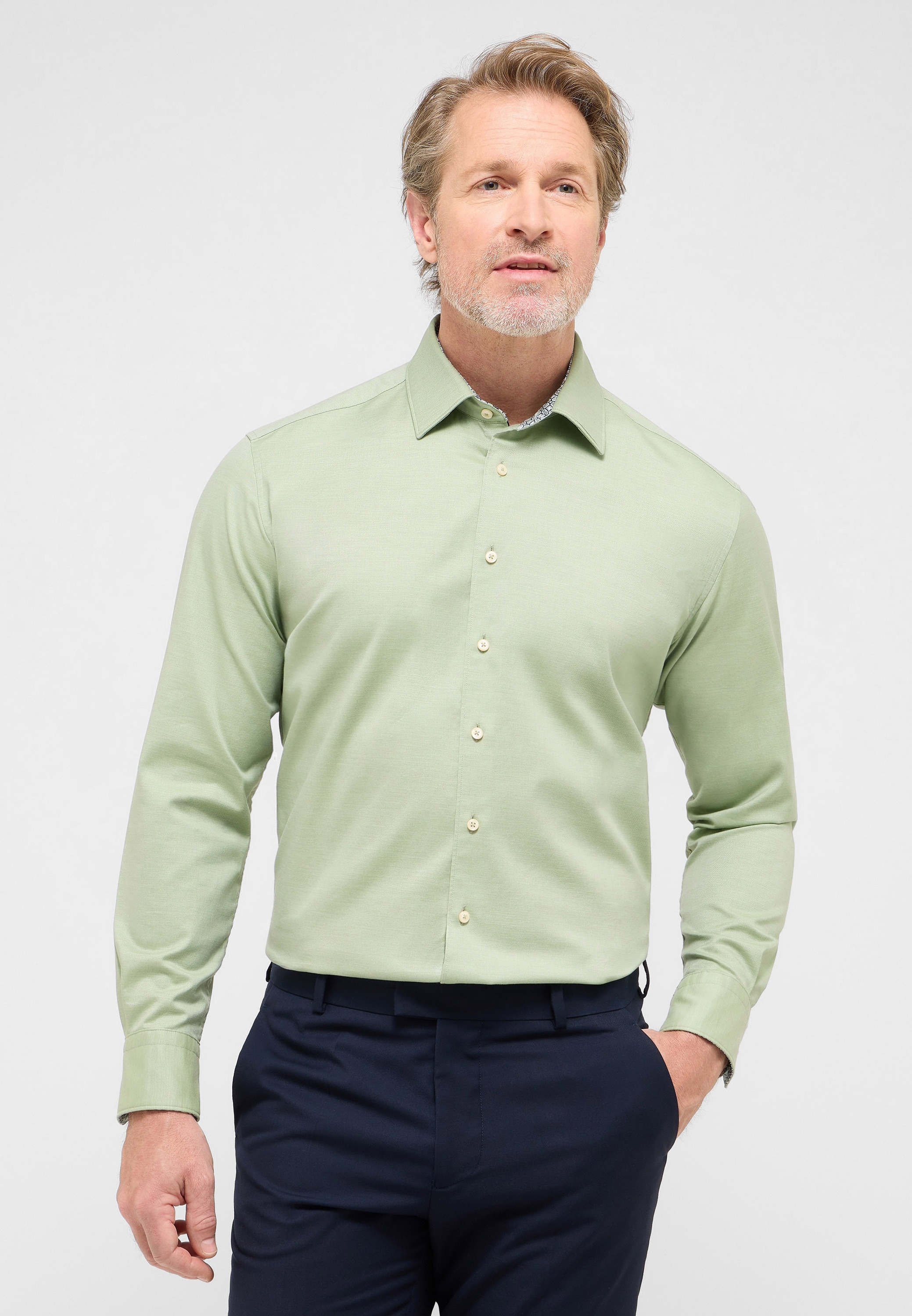 Eterna Langarmhemd »MODERN FIT«, EASY IRON (bügelleicht)
