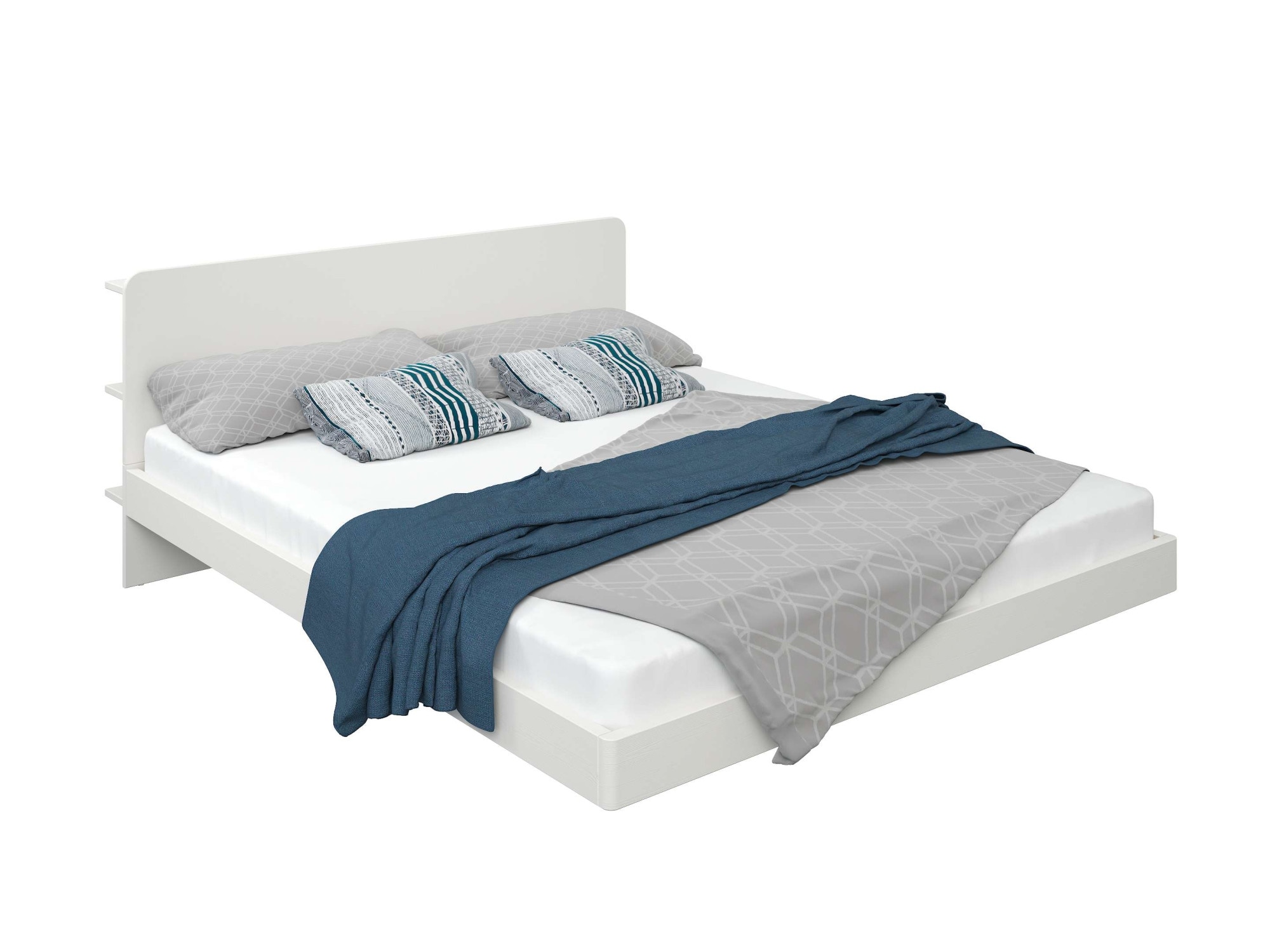 Home affaire Massivholzbett »Amaliah Schwebebett, versteckte Regale hinter dem Kopfteil,« schwebender Effekt, mit Lattenrost, modernes Design, stabile Qualität