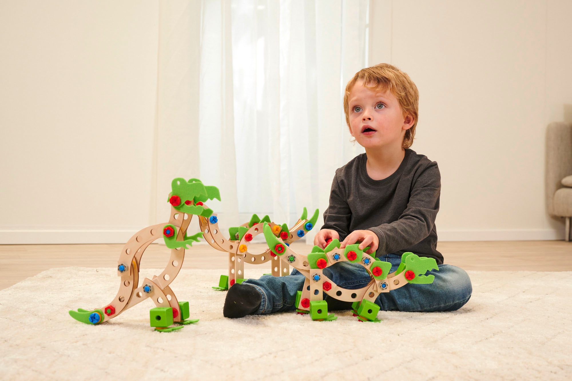 Eichhorn Konstruktionsspielsteine »Constructor, Dinosaurier«, (100 St.), Made in Germany, FSC®- schützt Wald - weltweit