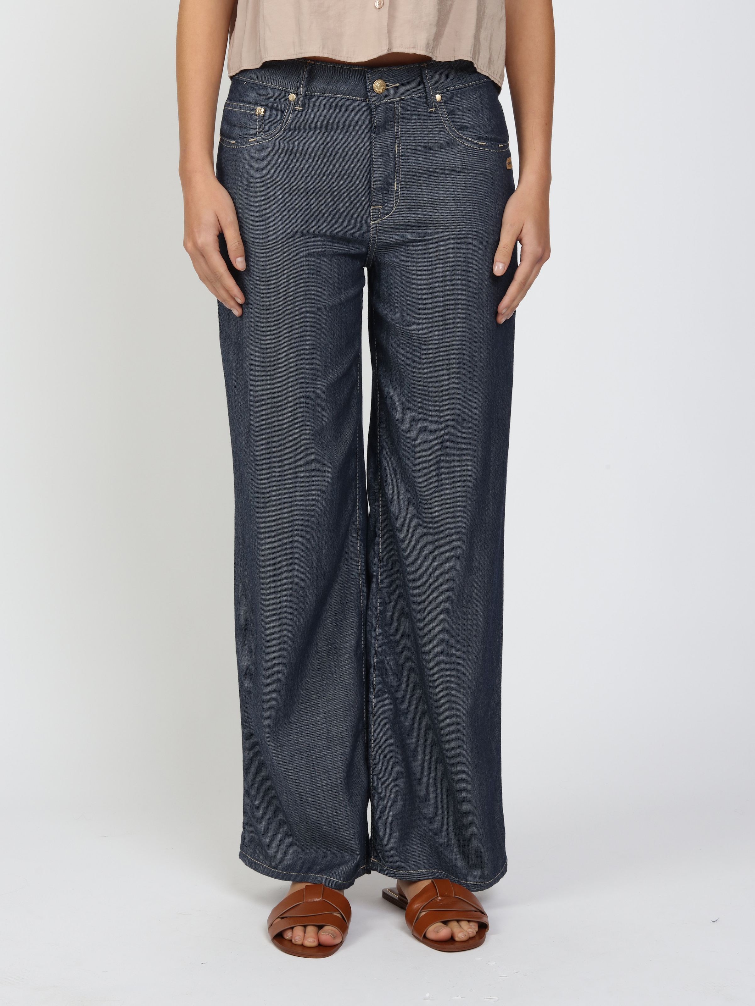 GANG Weite Jeans »94CARLOTTA« Light Denim, mit Lyocell