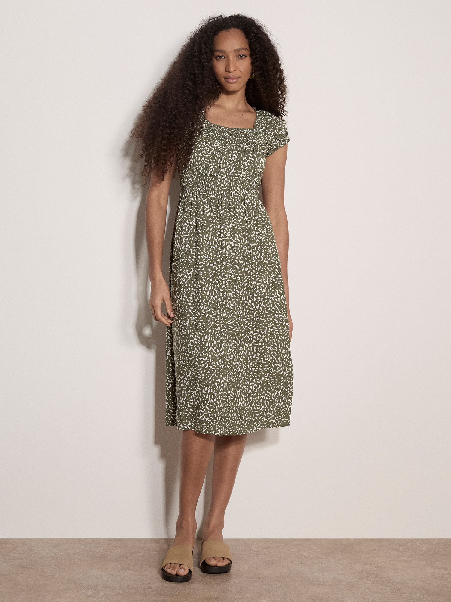 Apricot Druckkleid »Midikleid« Elastischer Bund