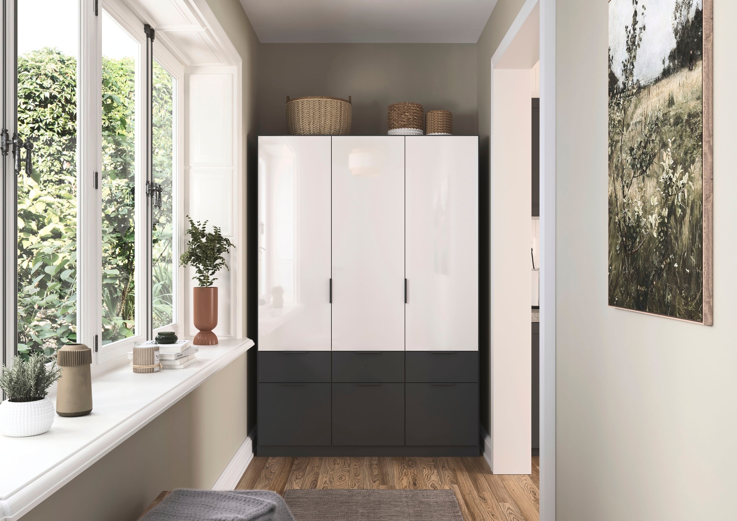 rauch Drehtürenschrank »Celle«, in 4 Breiten und 2 Höhen, optional mit Schubkästen MADE IN GERMANY