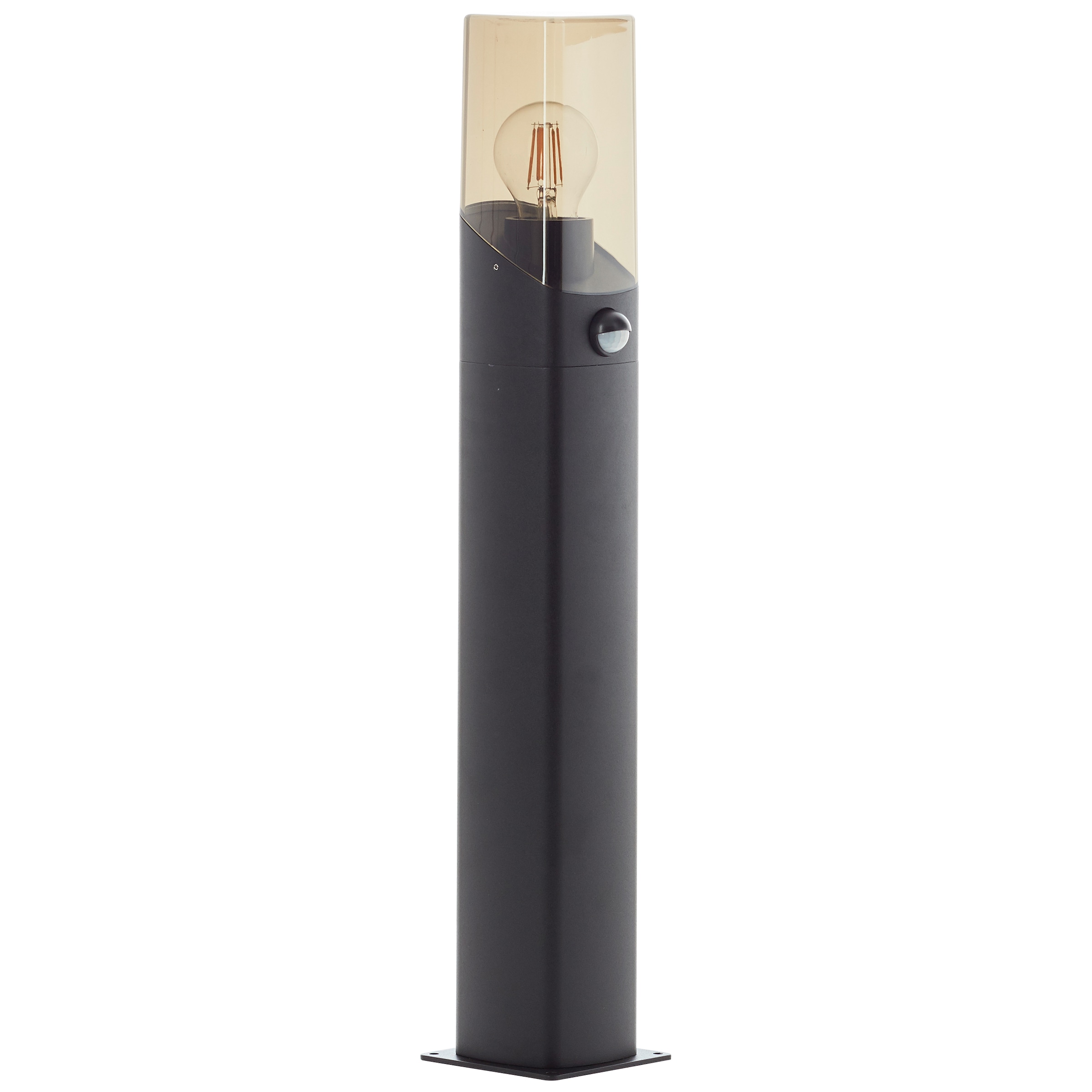 Brilliant Außen-Stehlampe »Minou«, 1 flammig, Leuchtmittel E27 | ohne Leuchtmittel, Außenstandleuchte Bewegungsmelder, 60 cm, E27, Alu-Druckguss, schwarz