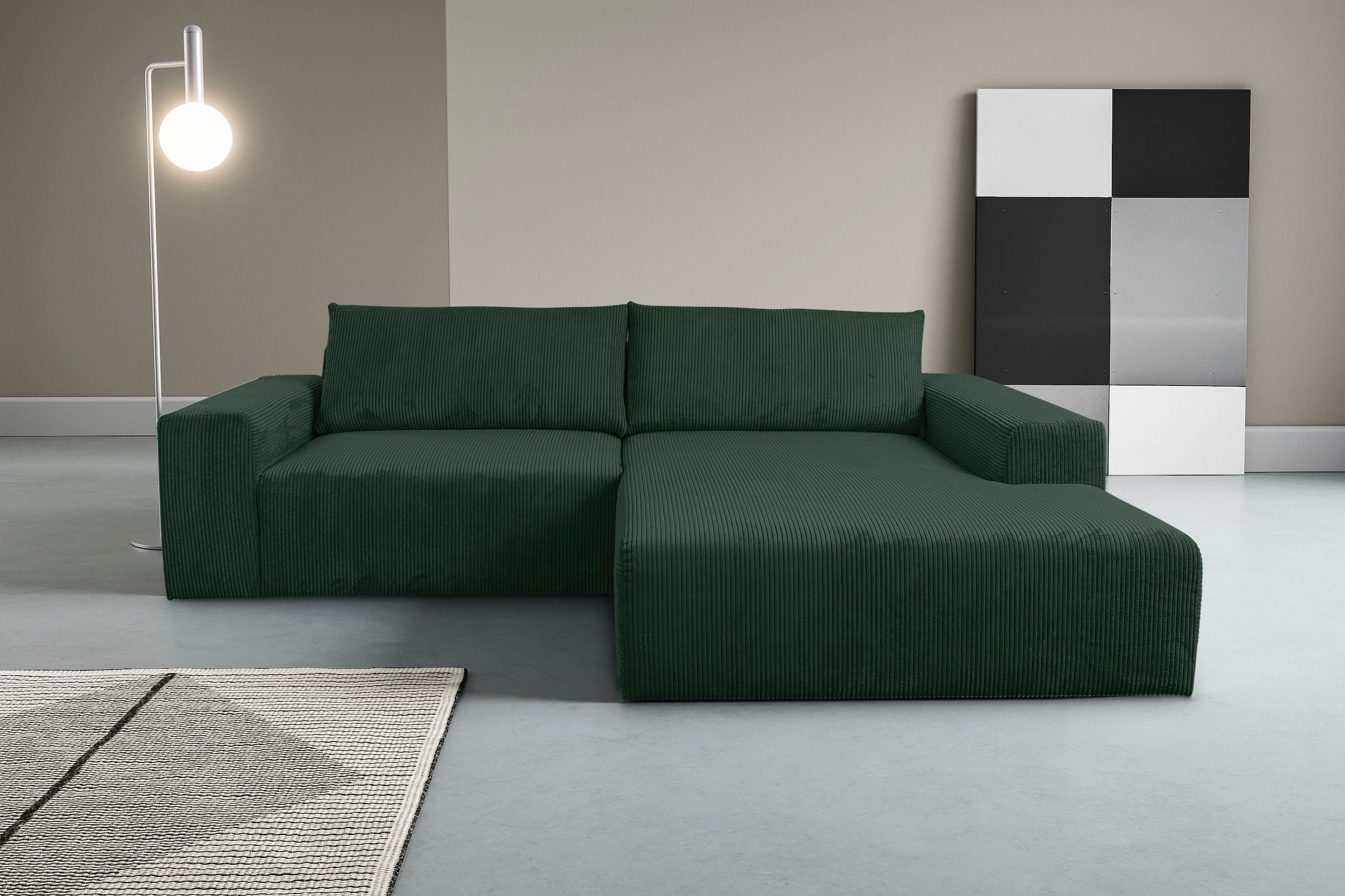 WERK2 Ecksofa »Rio, elegant & bequem, Breite 262 cm, L-Form« Puristisches Design mit maximalem Komfort