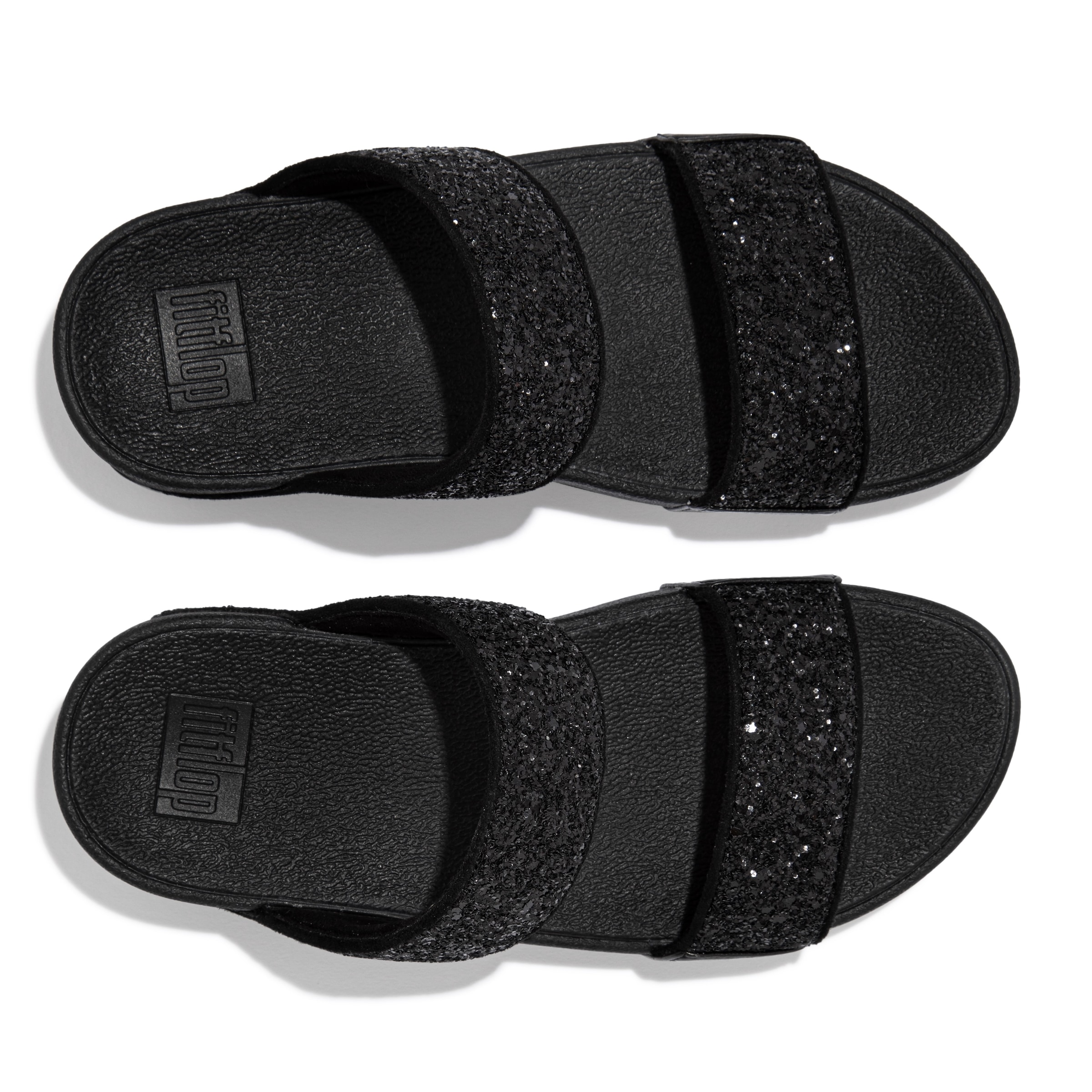 Fitflop Keilpantolette »LULU GLITTER SLIDES«, Pool Slides, Strandschuh mit Glitter