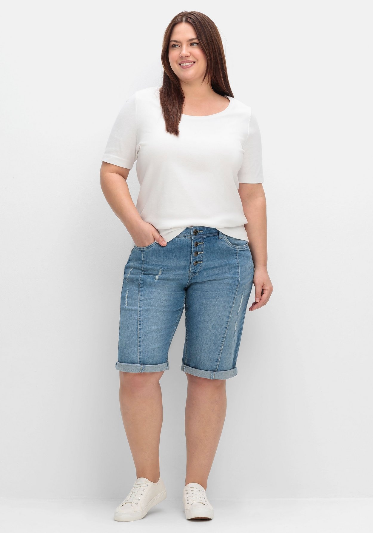 Sheego Jeansbermudas »Jeans-Bermudas mit Stretch-Anteil«