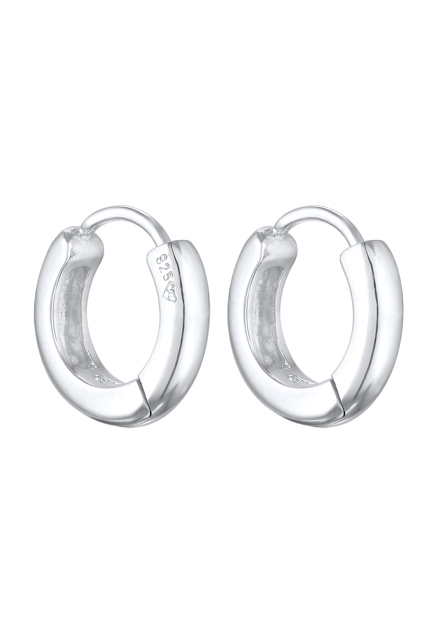 Elli Paar Creolen »Ohrringe Creolen Scharnier Basic Rund 925 Silber«