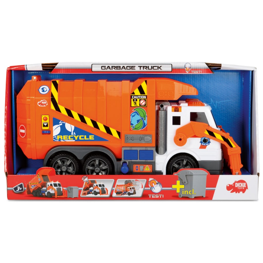 Dickie Toys Spielzeug-Müllwagen »Action Series Garbage Truck«, mit Licht und Sound