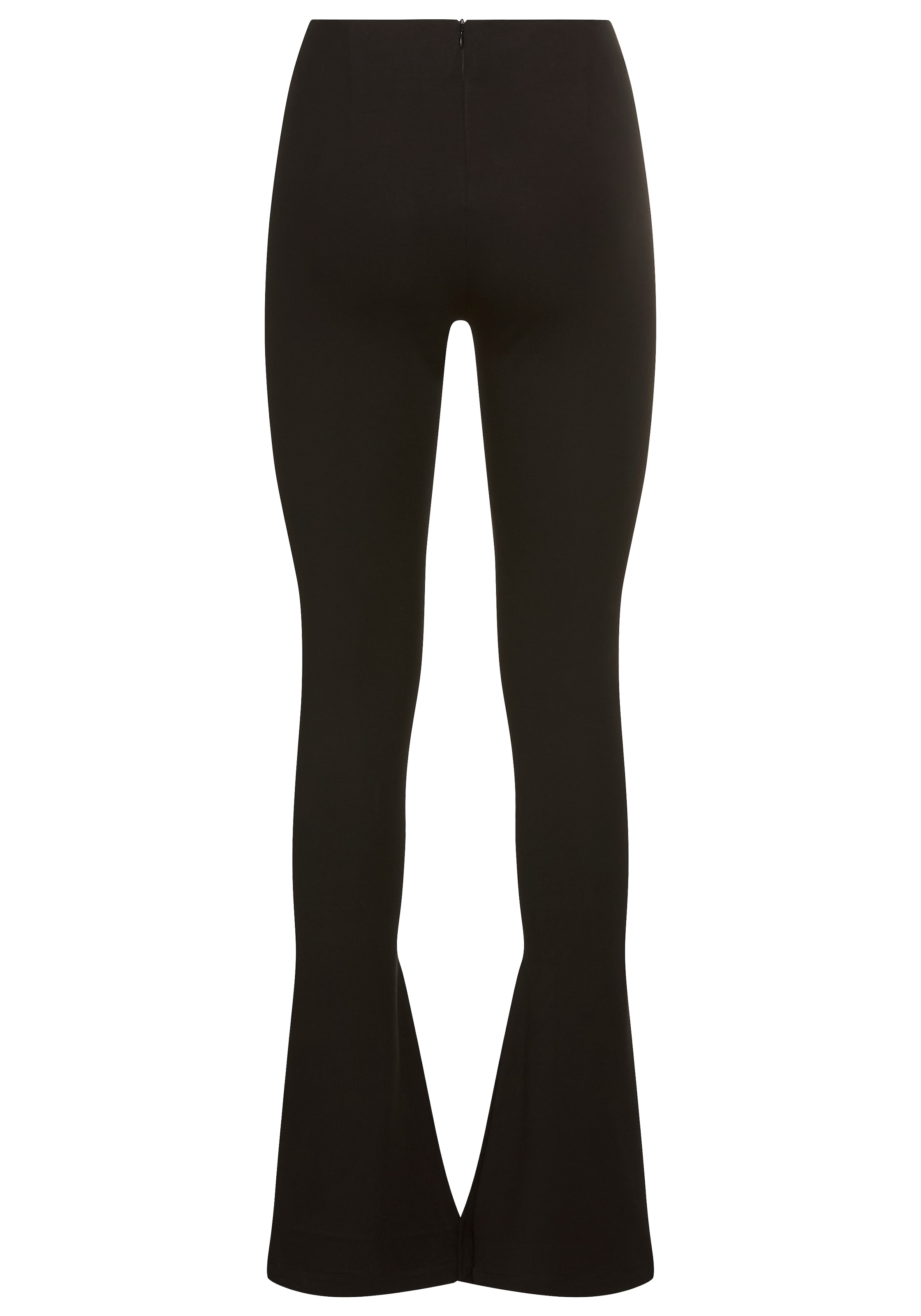 HUGO Blue Webhose »Neleria«, mit Reißverschluss hinten elastische Flare Legging Pants Schlag