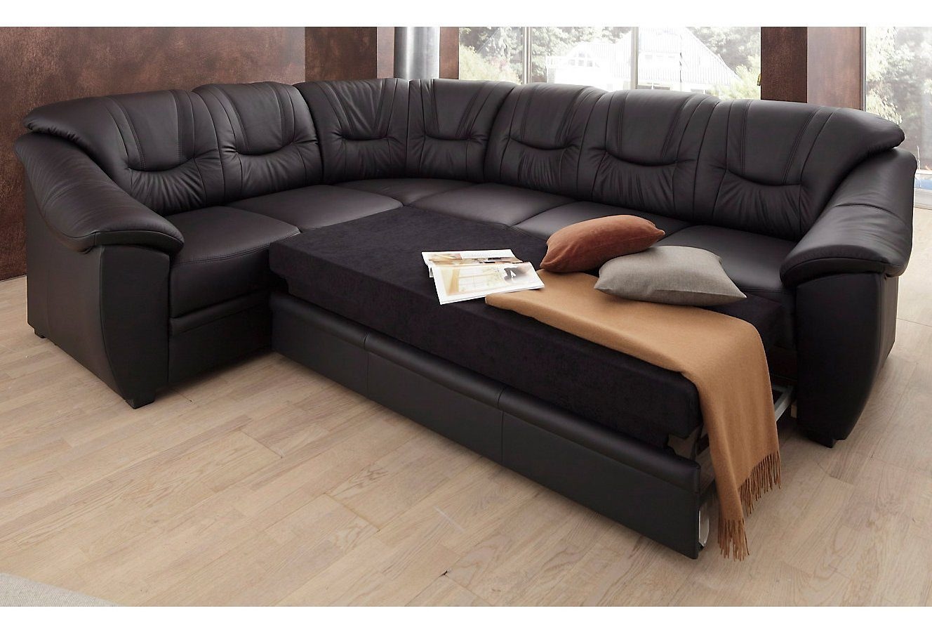 sit&more Ecksofa »Savona L-Form«, wahlweise mit Bettfunktion, inklusive Federkern, frei im Raum stellbar