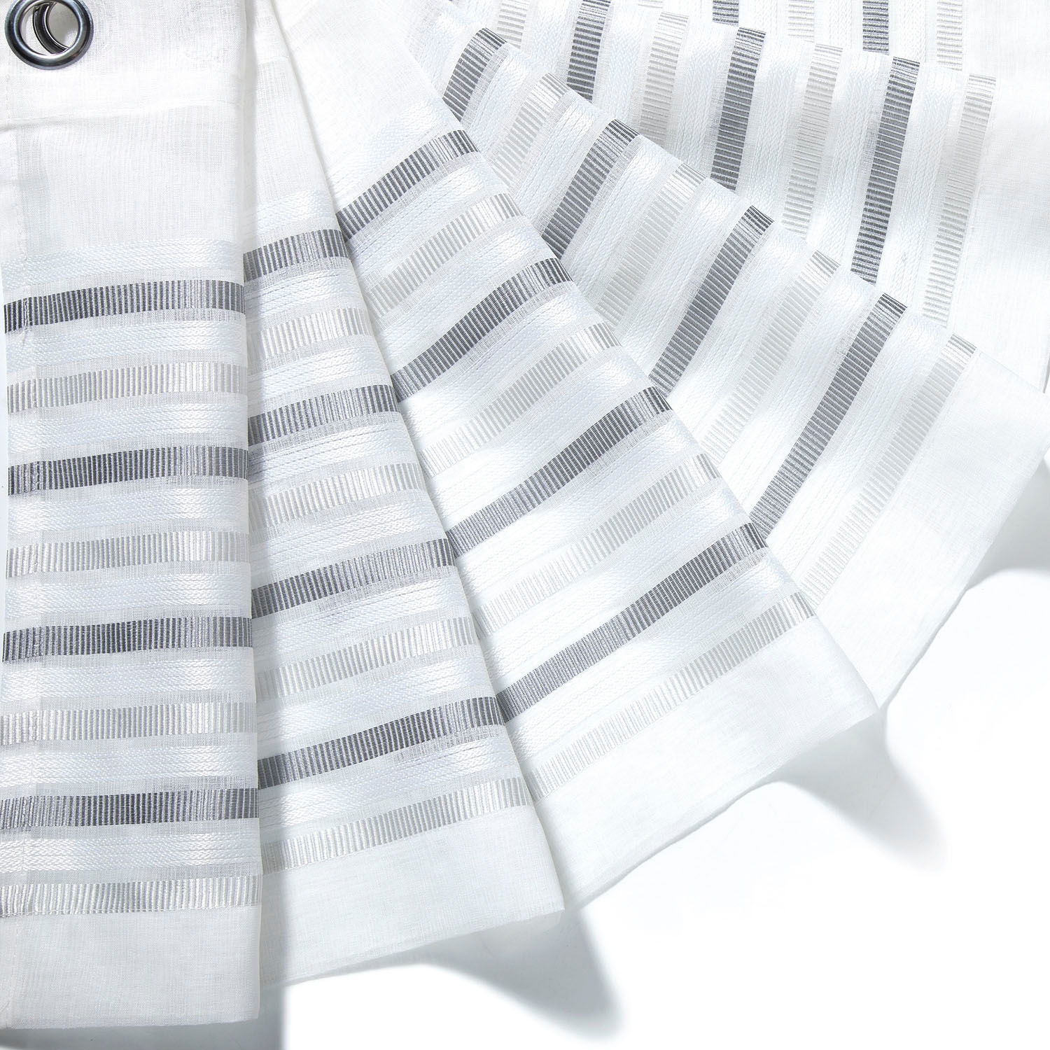 Gerster Scheibengardine »Heiko«, (1 St.), HxB: 50x150, mit modernem Streifen Design