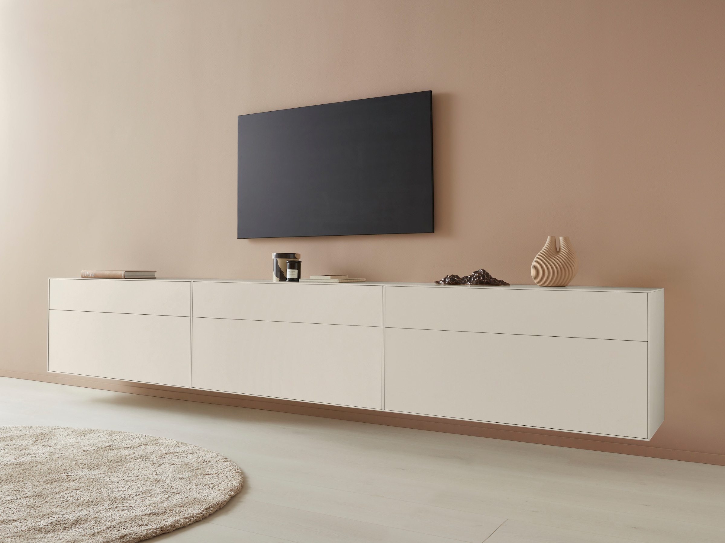 LeGer Home by Lena Gercke Lowboard »Essentials«, Breite: 112 cm, MDF lackiert, Push-to-open-Funktion