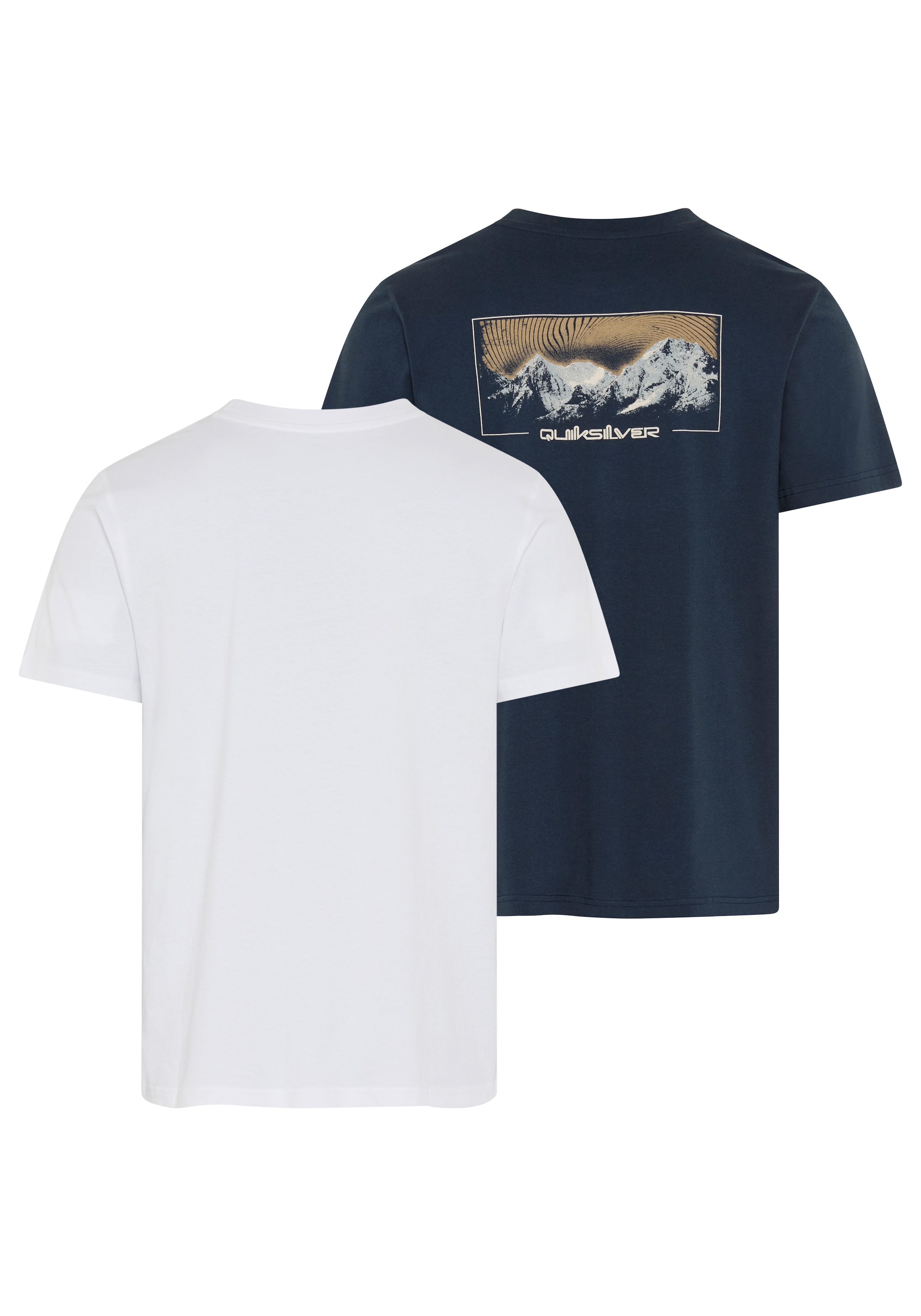 Quiksilver T-Shirt »LIGHT WAVES OFF COURSE SHORT SLEEVE PACK« 2 2er-Pack, Kurzarm-Design, mit Rundhalsausschnitt, aus Jersey