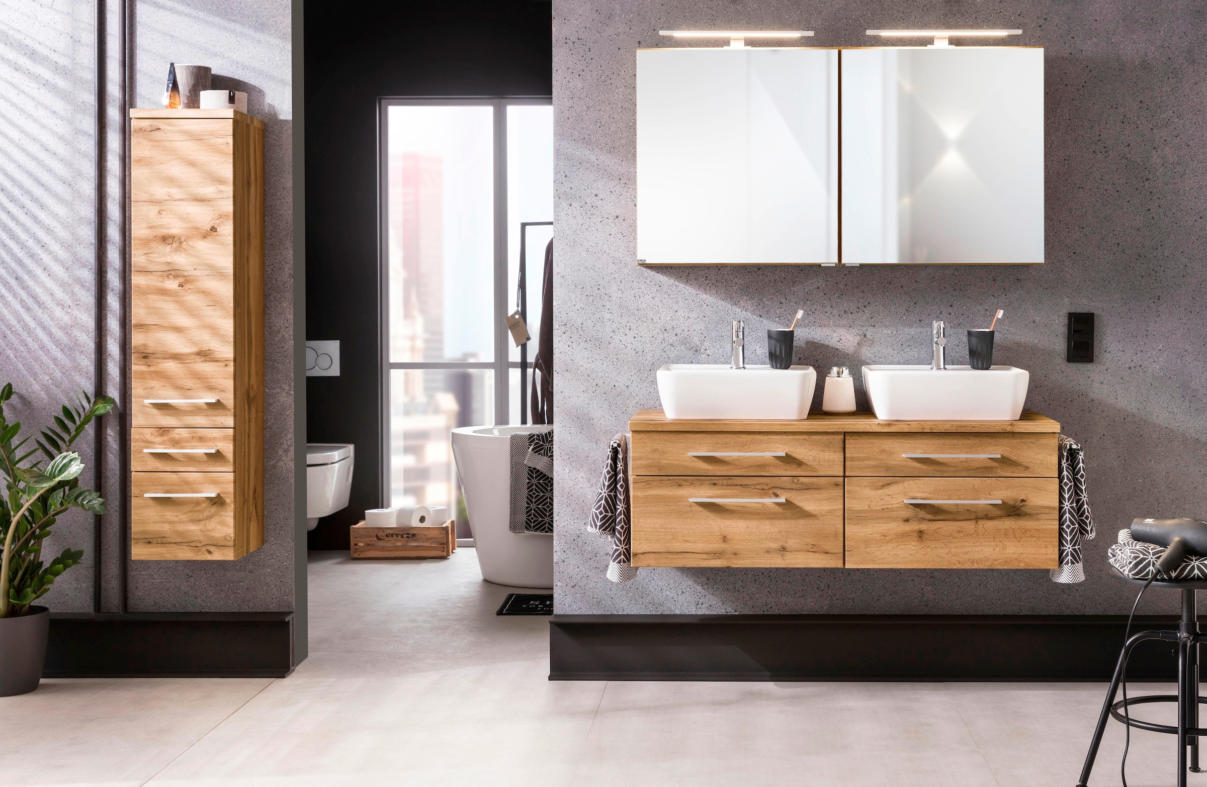 welltime Waschbeckenunterschrank »Davos« Breite 120 cm