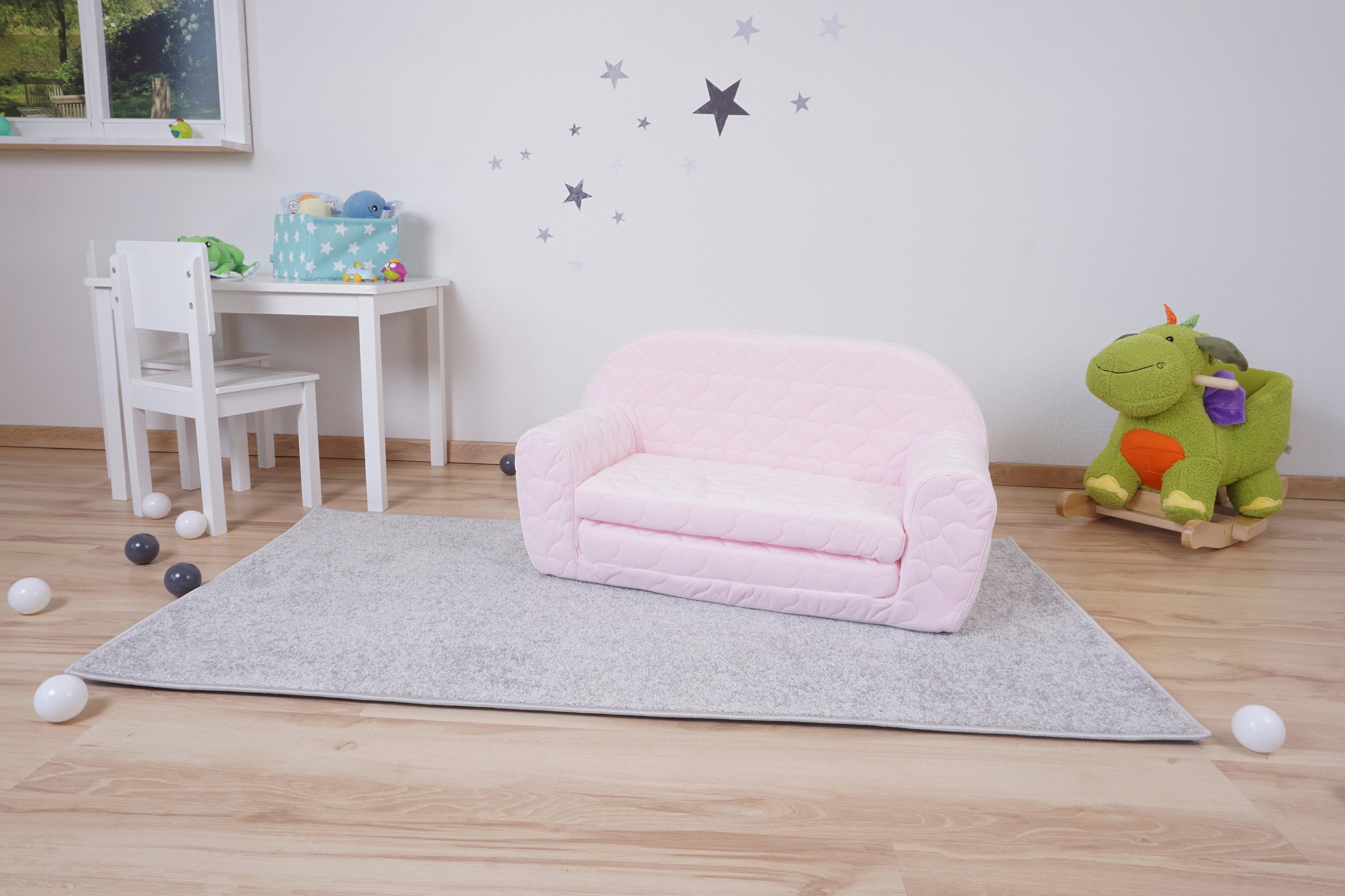 Knorrtoys® Sofa »Cosy, Heart Rose«, für Kinder; Made in Europe
