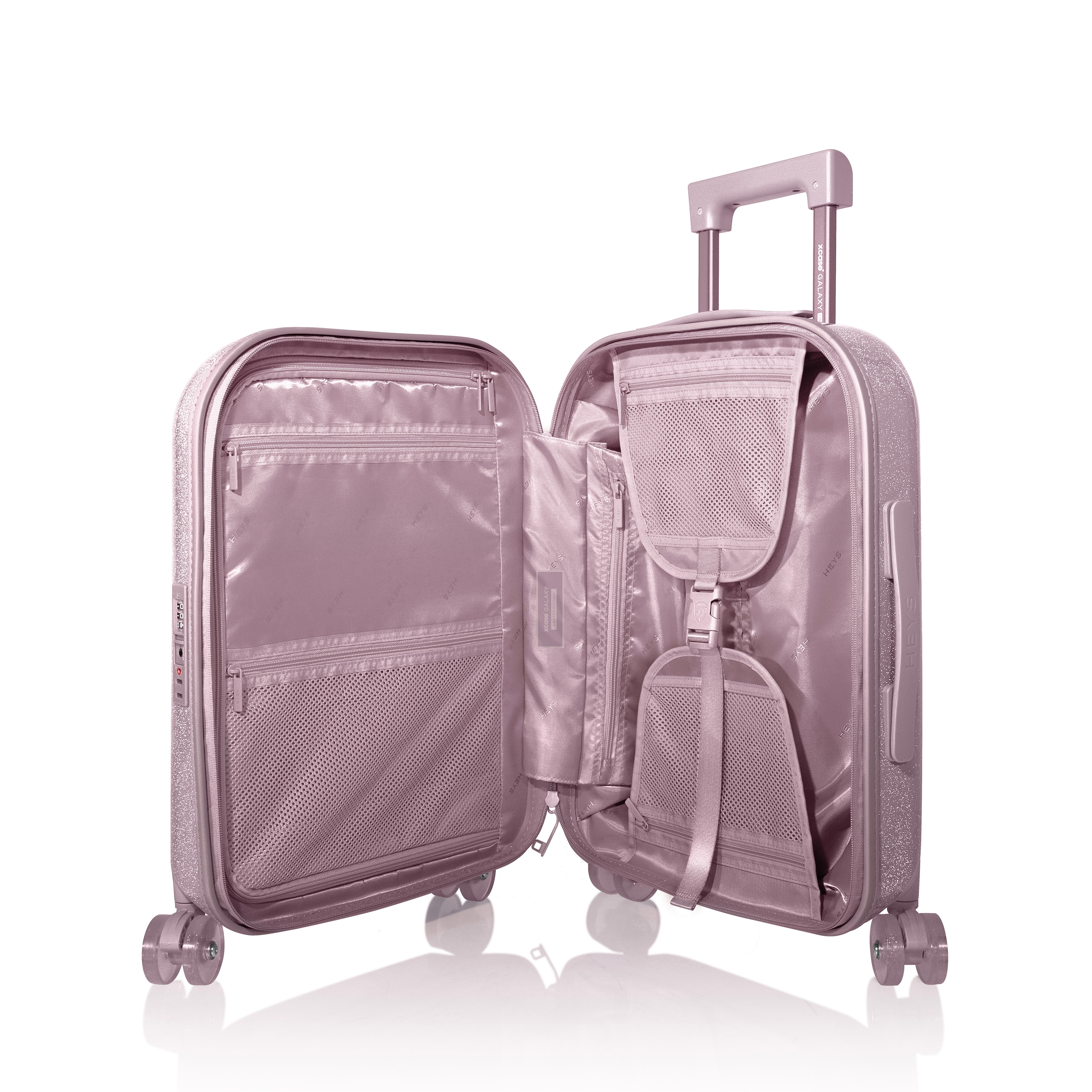 Heys Handgepäck-Trolley »Heys xCase Galaxy« Reisetrolley, Koffer handgepäcktauglich im Glitzer-Look