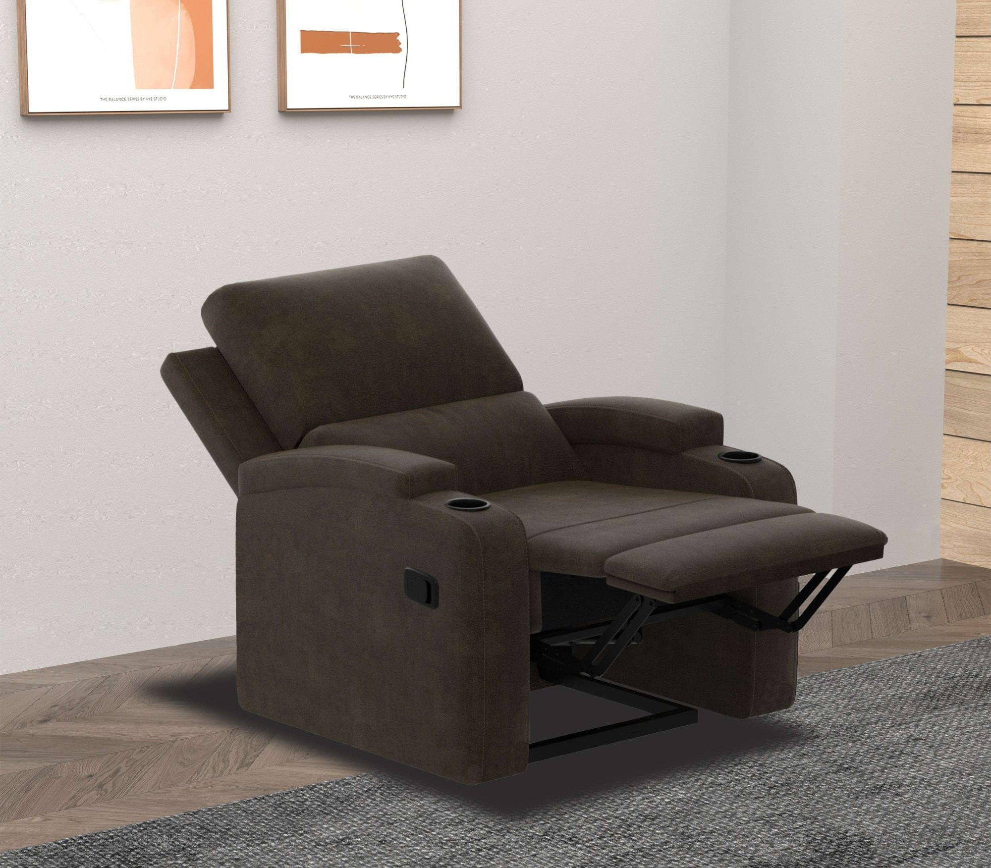 OTTO home Relaxsessel »NAPORI Microfaser, Kinosessel, Multimedia-Sessel« TV-Sessel mit manueller u elektrischer Relaxfunktion u. Getränkehalter