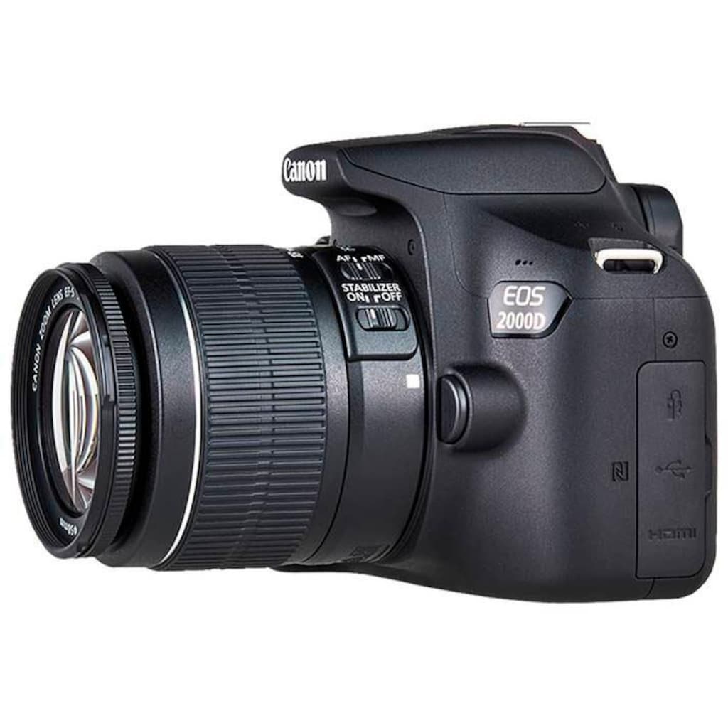 Canon Spiegelreflexkamera »EOS 2000D Kit«, EF-S 18-55 IS II, 24,1 MP, NFC-WLAN (Wi-Fi), inkl. EF-S 18-55 IS II Objektiv