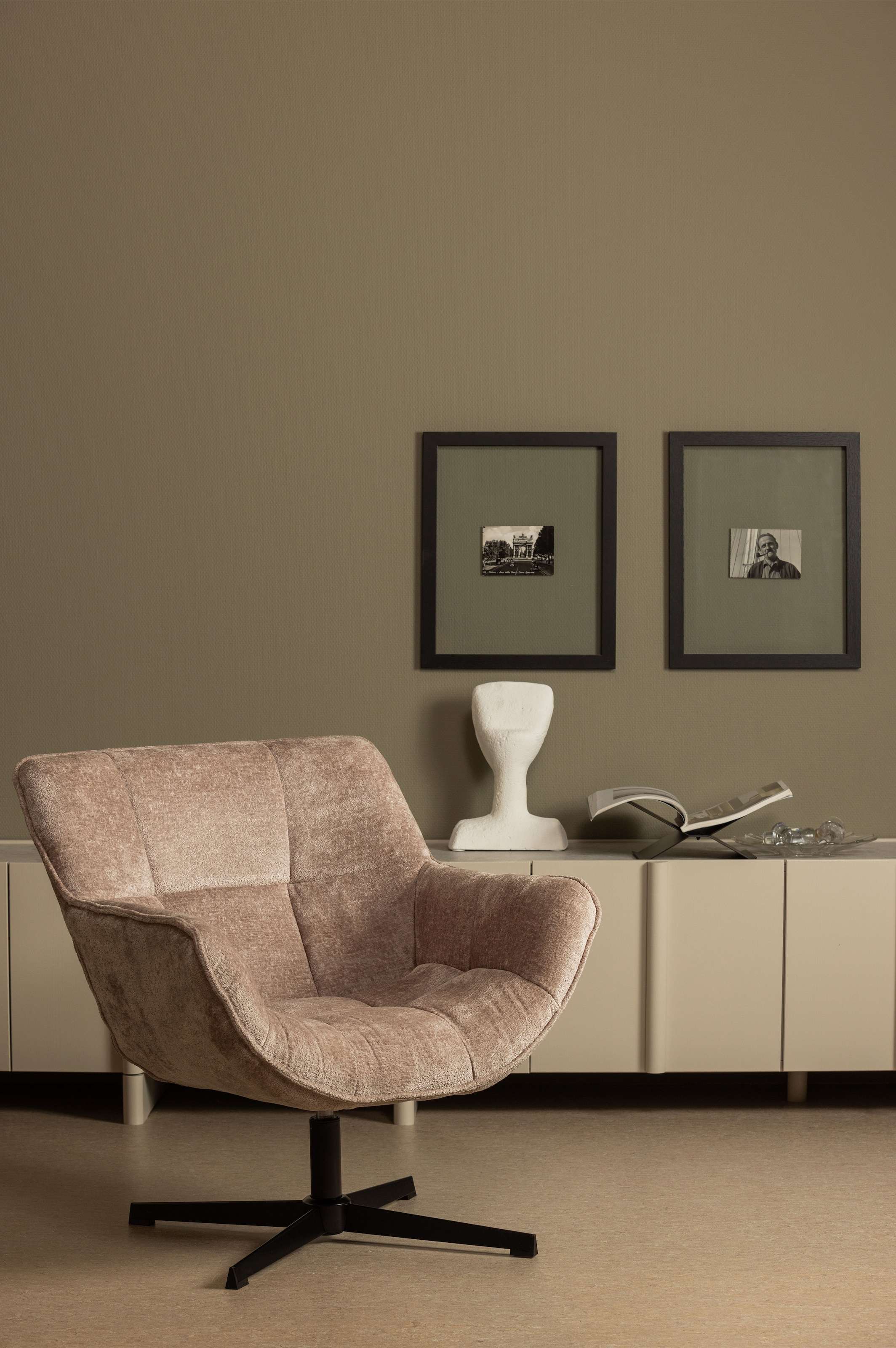 WOOOD Drehsessel »Wibo«, mit Chenille-Stoff, Breite 71 cm