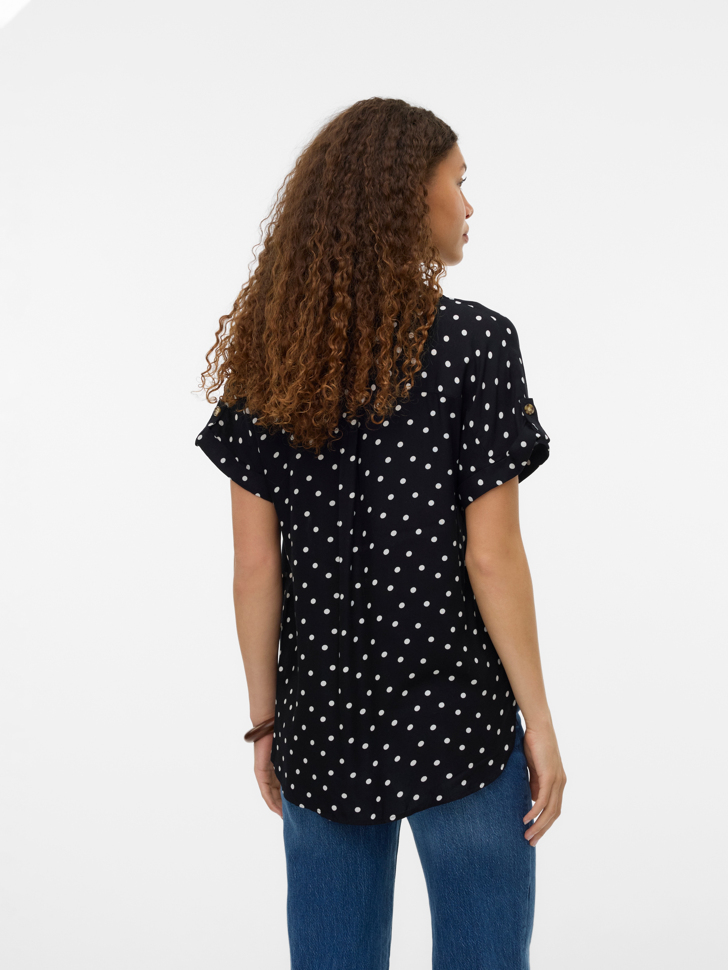 Vero Moda Kurzarmbluse »VMBUMPY SS SHIRT AOP WVN GA NOOS« Viskose, regular fit