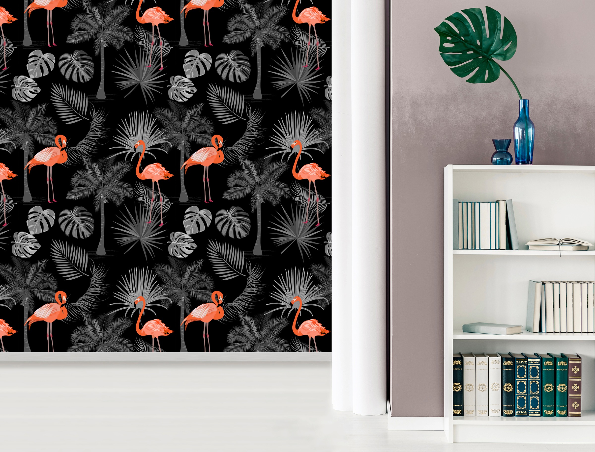 queence Vinyltapete »Lalita«, floral-geblümt-gemustert-Motiv, 90x250cm, selbstklebend, kinderleichte Anbringung, Sticker