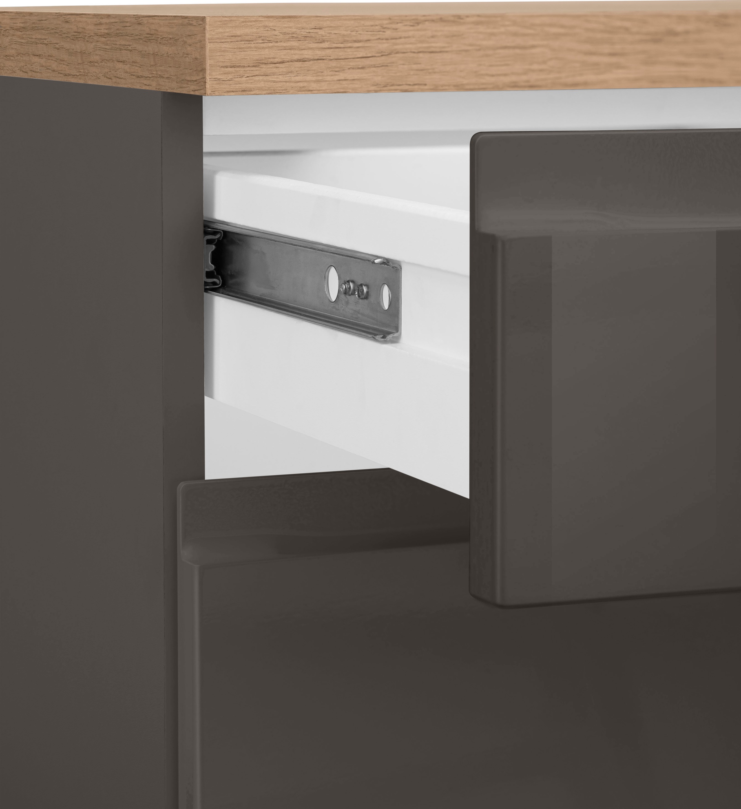 KOCHSTATION Küchenzeile »KS-Virginia«, Breite 390 cm, mit Glaskeramik-oder Induktionskochfeld