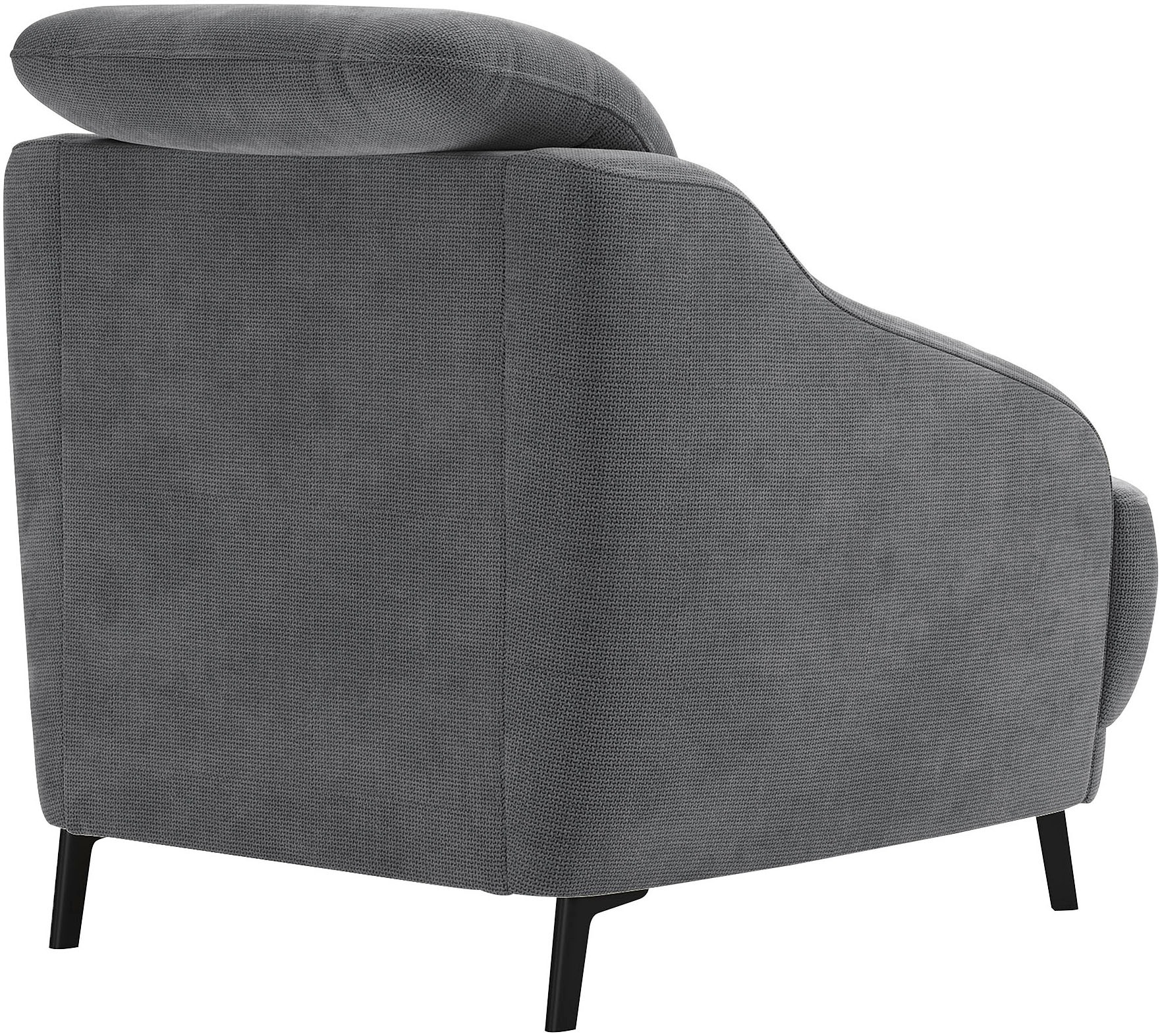sit&more Sessel »Blues«, (1 St.), mit Metallfüßen, schwarz-matt