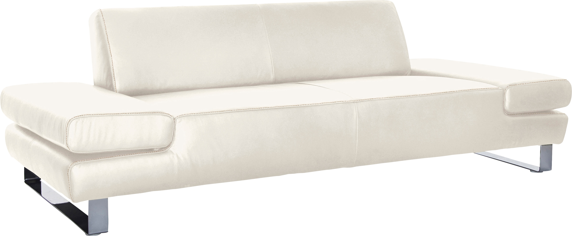 W.SCHILLIG 3-Sitzer »taboo Designsofa mit hohem Sitzkomfort«, mit Normaltiefe, inklusive Armlehnenverstellung, mit Kontrastnaht
