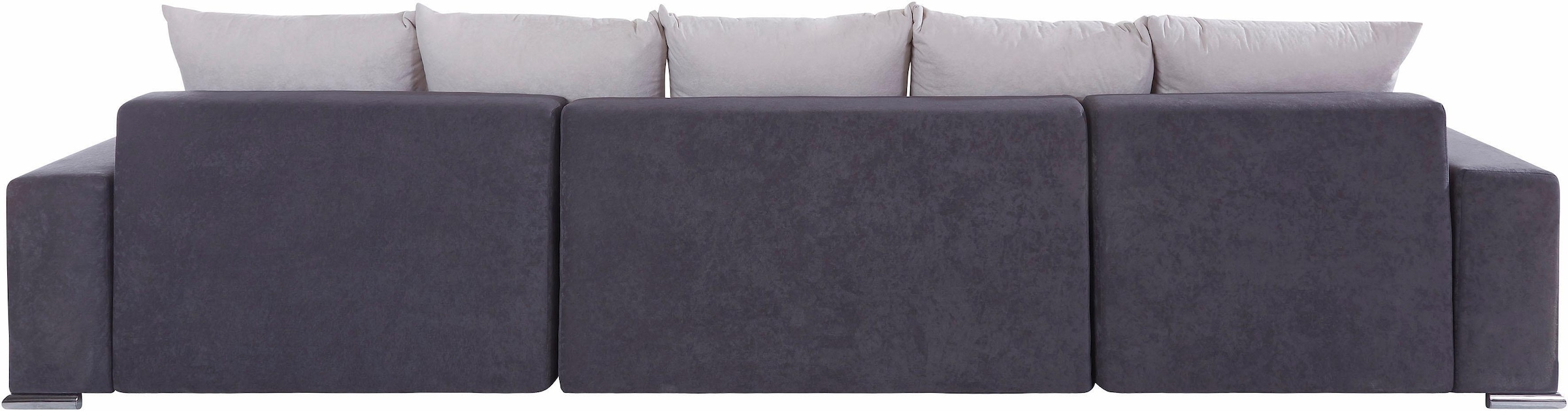 COLLECTION AB Wohnlandschaft »XXL-Josy U-Form, Breite 333 cm, mit 2 Recamieren 77 & 97 cm«, inkl. Bettfunktion, Bettkasten, mit 5 gleich großen Rückenkissen