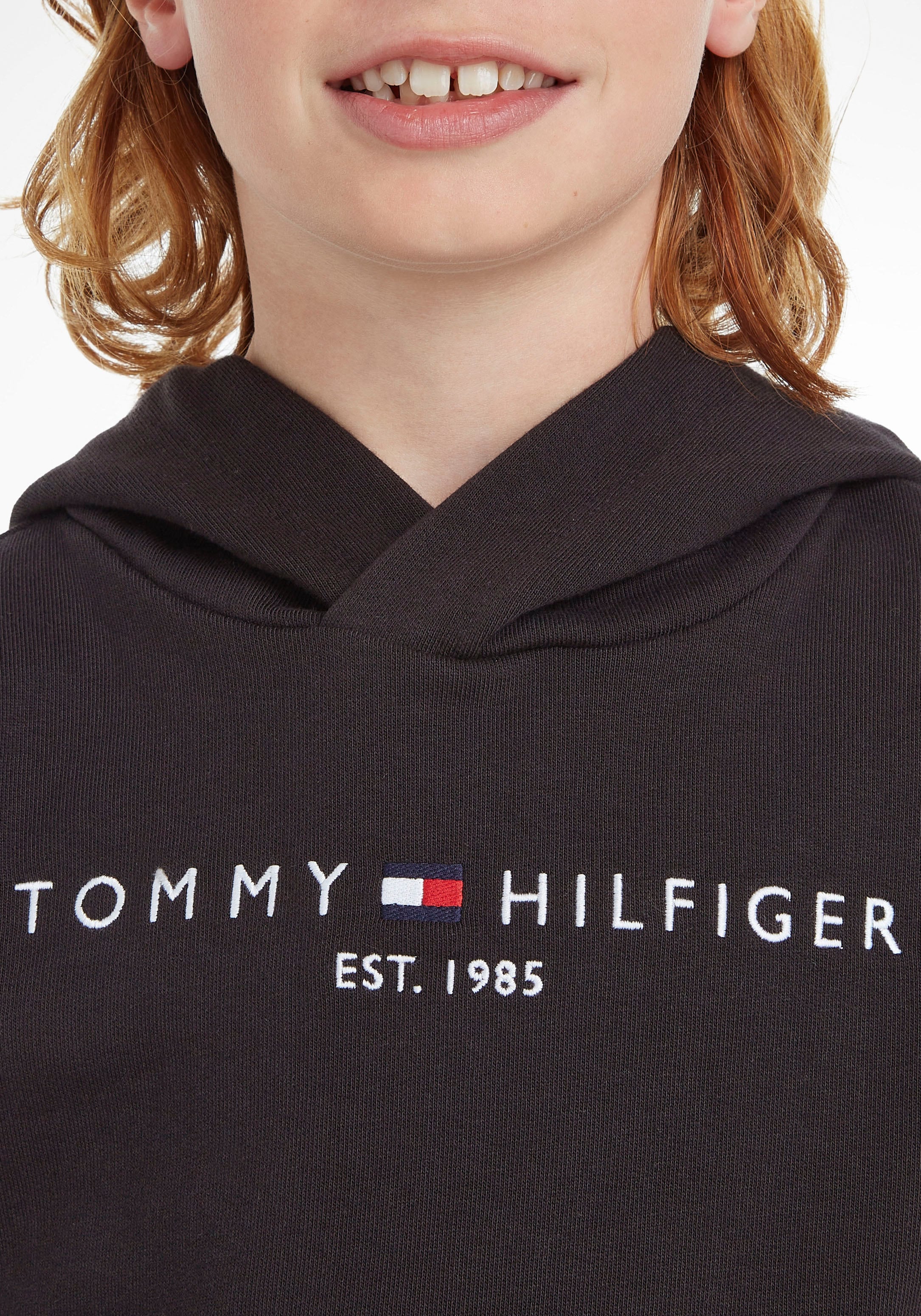 Tommy Hilfiger Kapuzensweatshirt »ESSENTIAL HOODIE«, Kinder Kids Junior  MiniMe,für Jungen und Mädchen bei ♕ | Rundhalsshirts