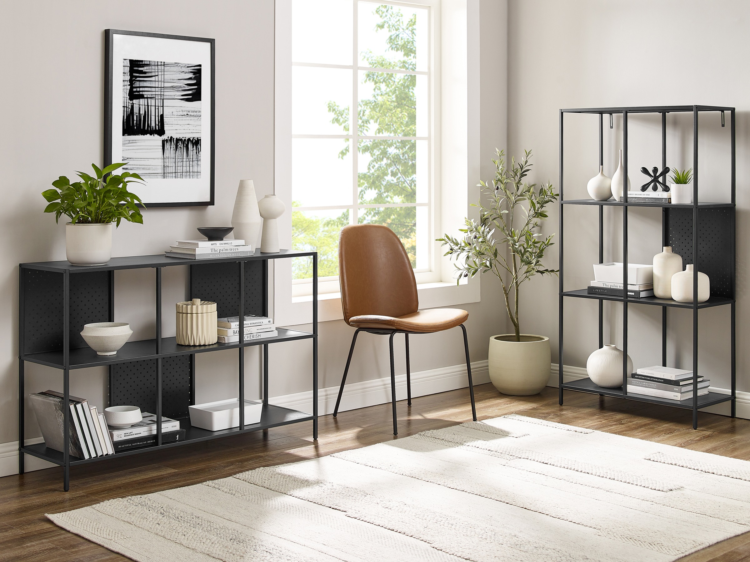 andas Standregal »Ingstrup«, Pulverbeschichtet aus Metall, Breite 120 cm, Höhe 80 cm