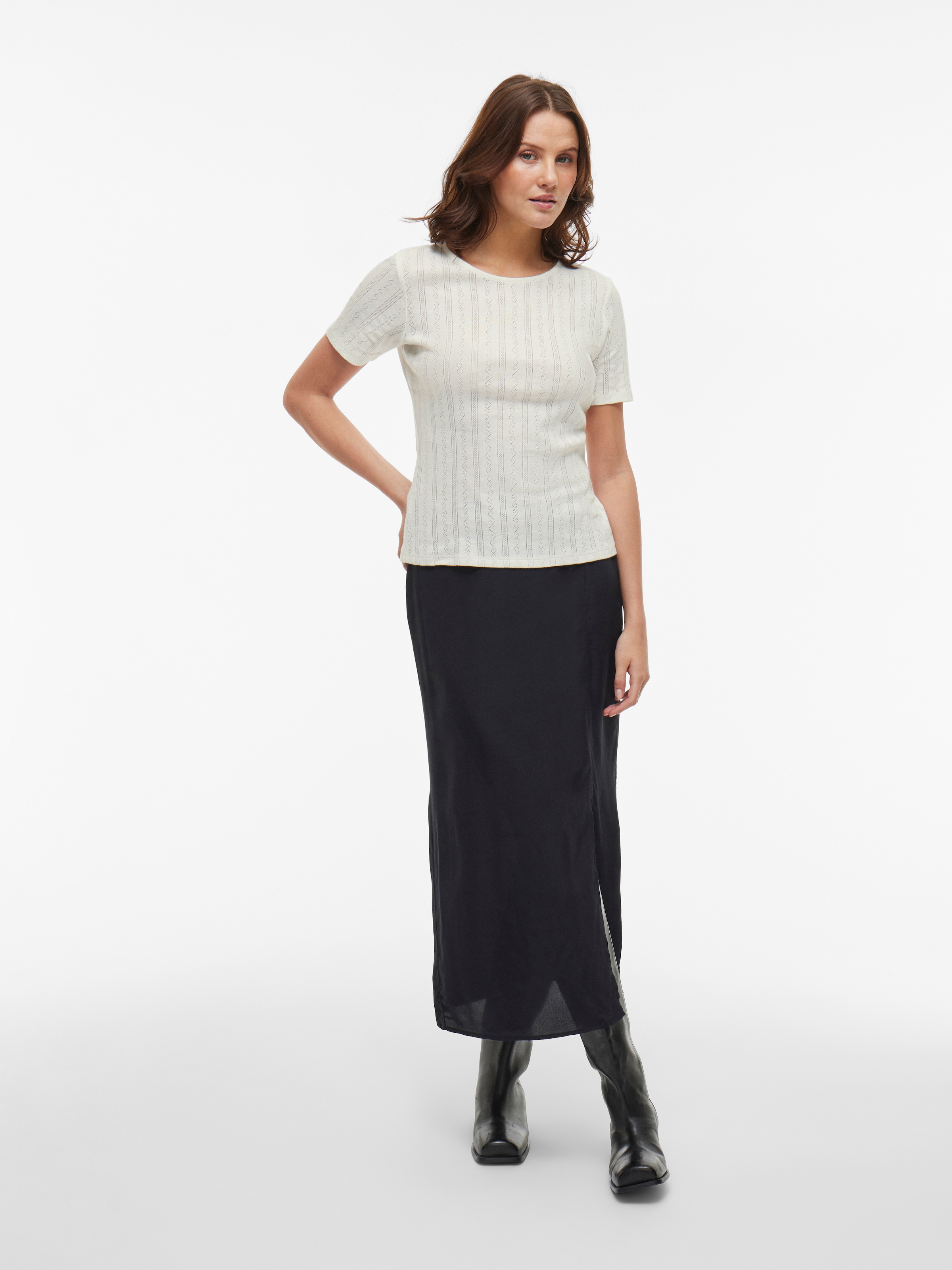 Vila Kurzarmshirt »VIKASSIE S/S POINTELLE TOP - NOOS«