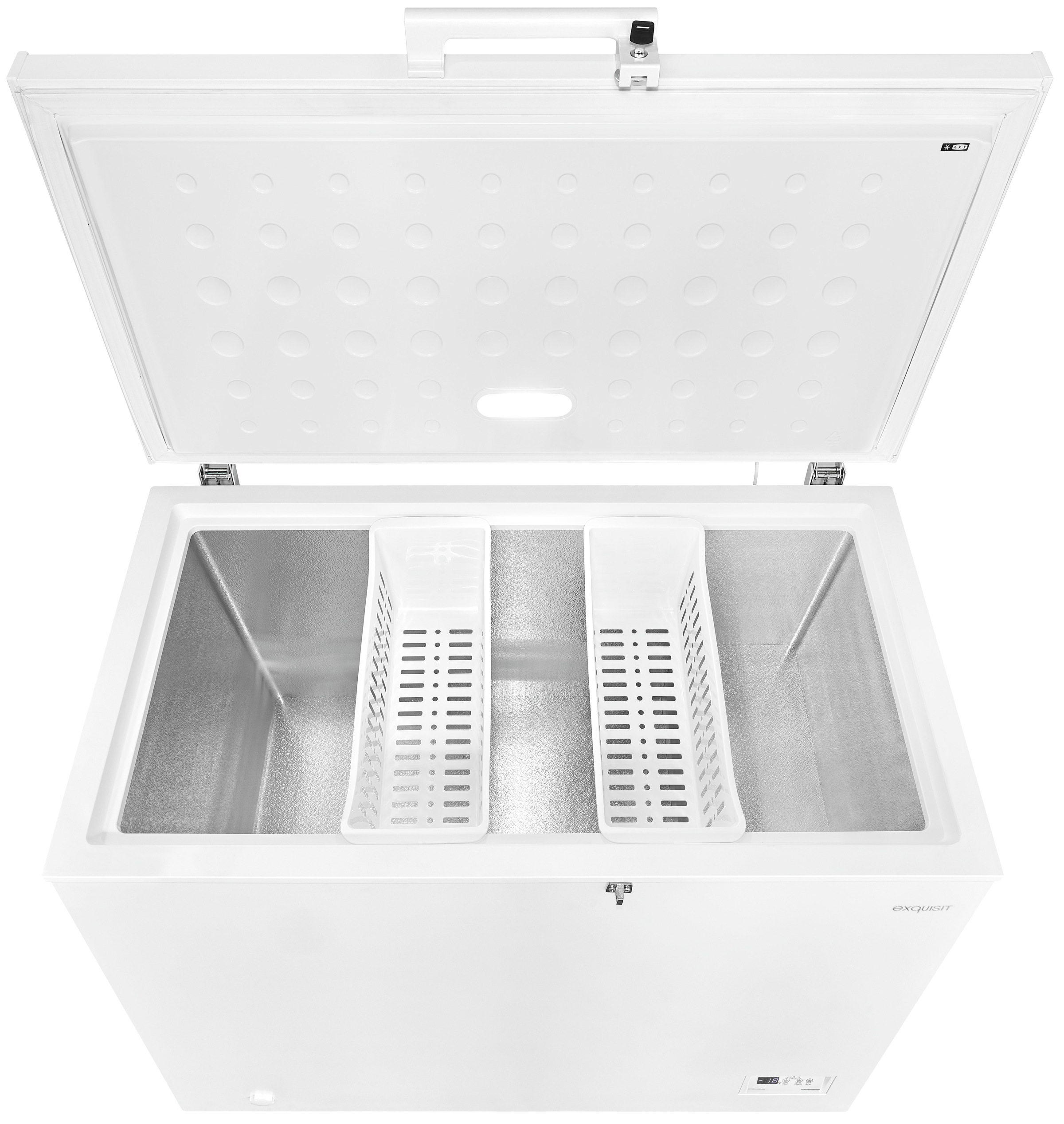 exquisit Gefriertruhe »GT400-HE-041E weiss«, 85 cm hoch, 130 cm breit, mit Türschloss