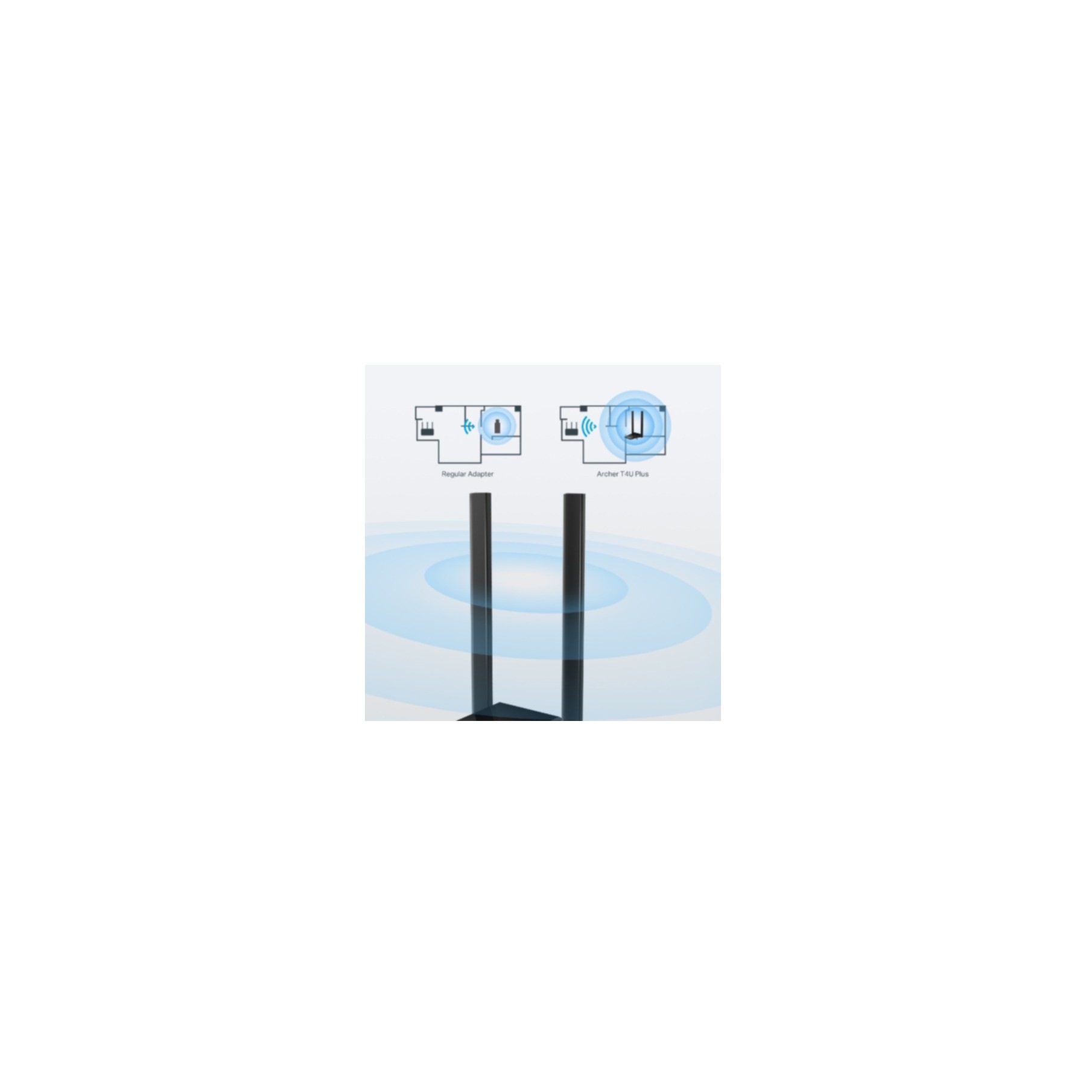 TP-Link Reichweitenverstärker »AC1300 Dual-High-Gain-Antennen WLAN-USB-Adapter«