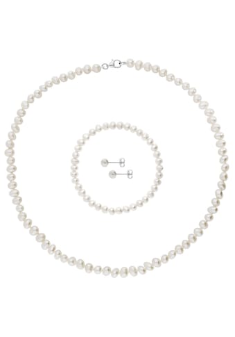 Schmuckset »Multipack Schmuck Geschenk Perlenkette Perlenarmband Perlenohrstecker«,...