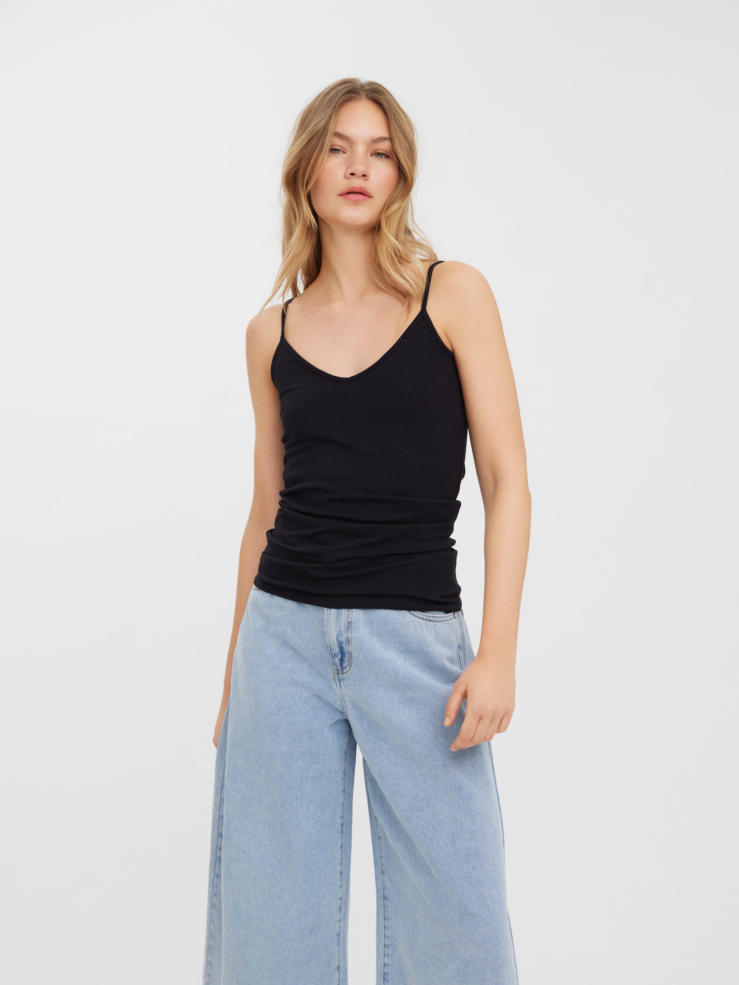 Vero Moda Spaghettitop »VMMAXI MY SOFT V SINGLET 2PACK« 2er-Pack, 2 Baumwollmischung, slim fit