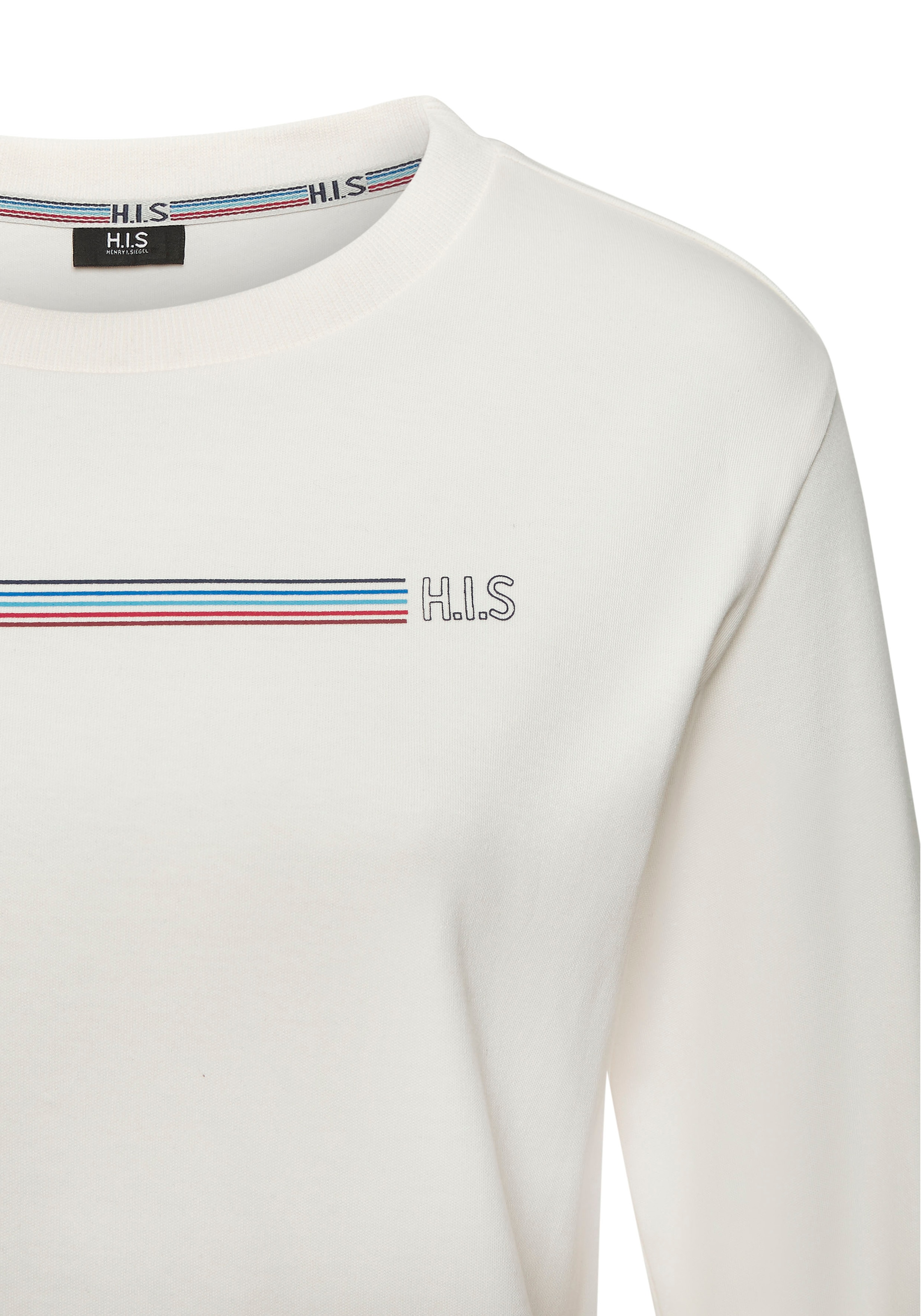 H.I.S Sweatshirt, Basic mit Logodruck, Loungewear