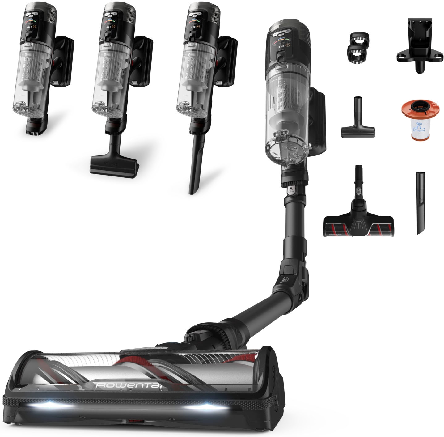 Rowenta X-Force Flex RH9L55E0 stick vacuum/electric broom 2-in-1 stick vacuum Battery Dry Bagless 0.65 L Black
