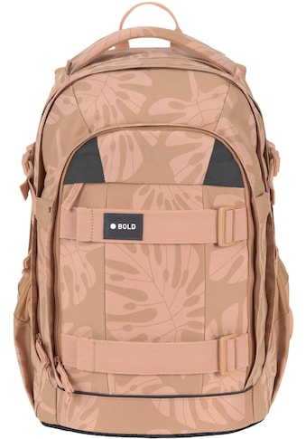 Schulrucksack »Origin Bold, leaves caramel«, Reflektoren