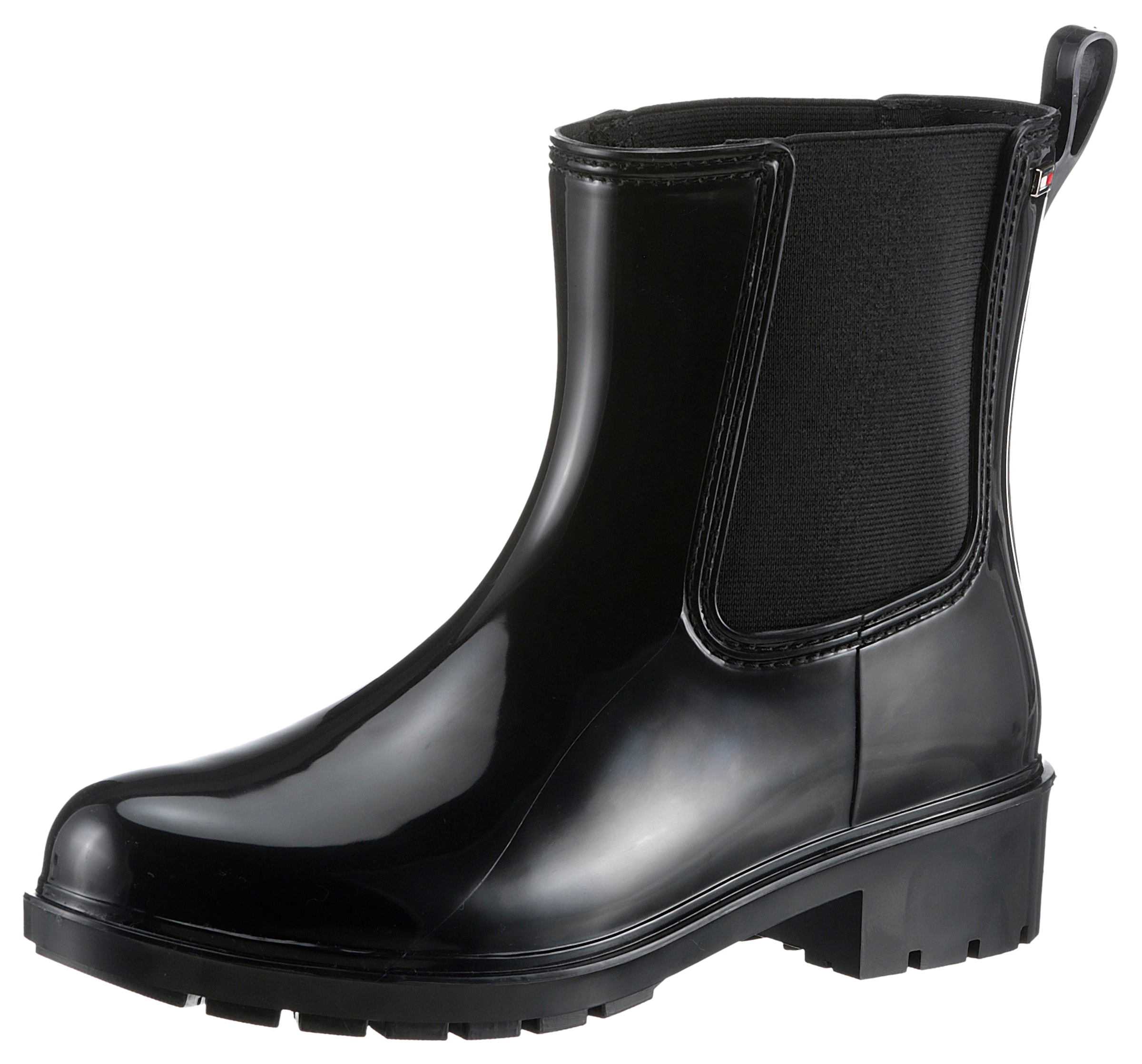 Chelseaboots »FLAG RAINBOOT«, Gummistiefel, Blockabsatz, Schlupfschuh mit Anziehlasche