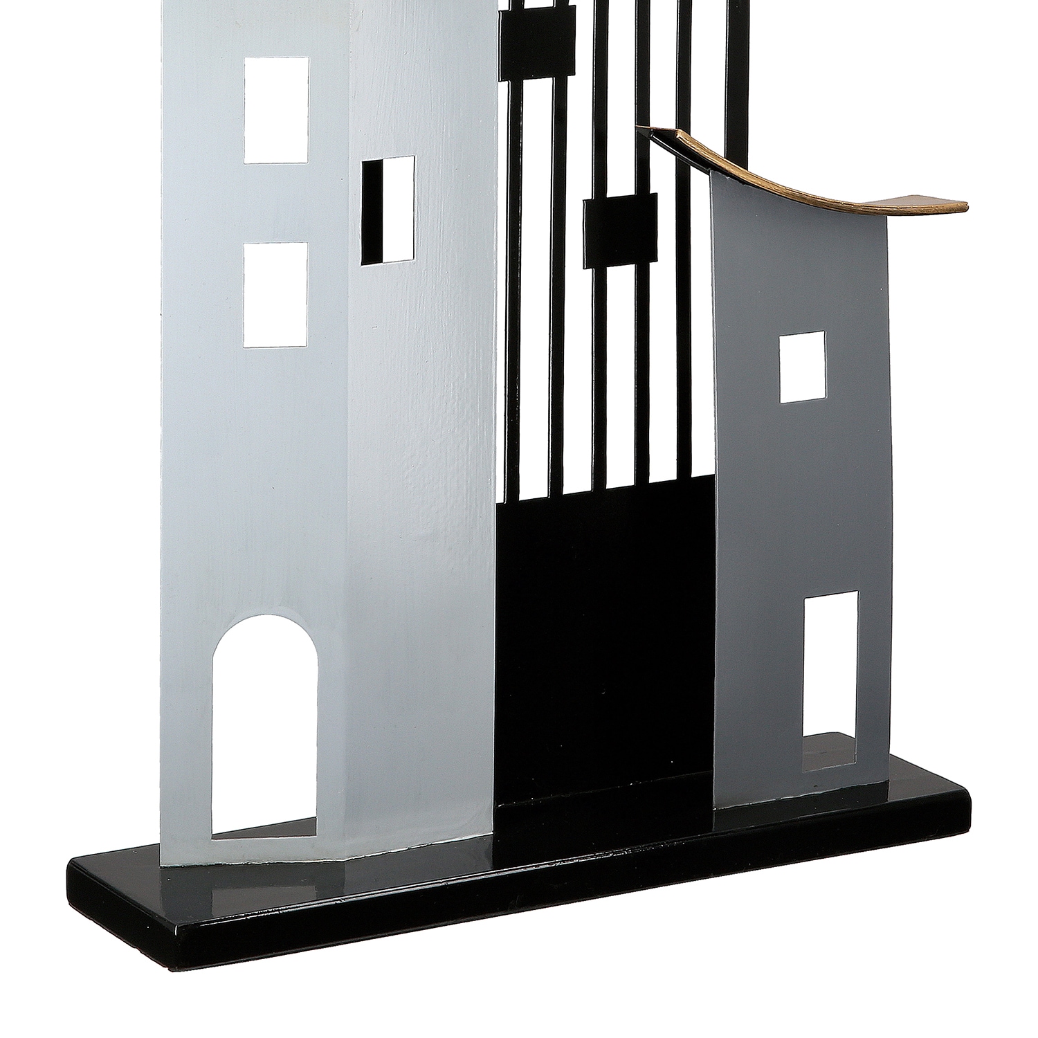 Casablanca by Gilde Dekoobjekt »Standrelief Haus Metropolitan grau; schwarz H. 47,5 cm«