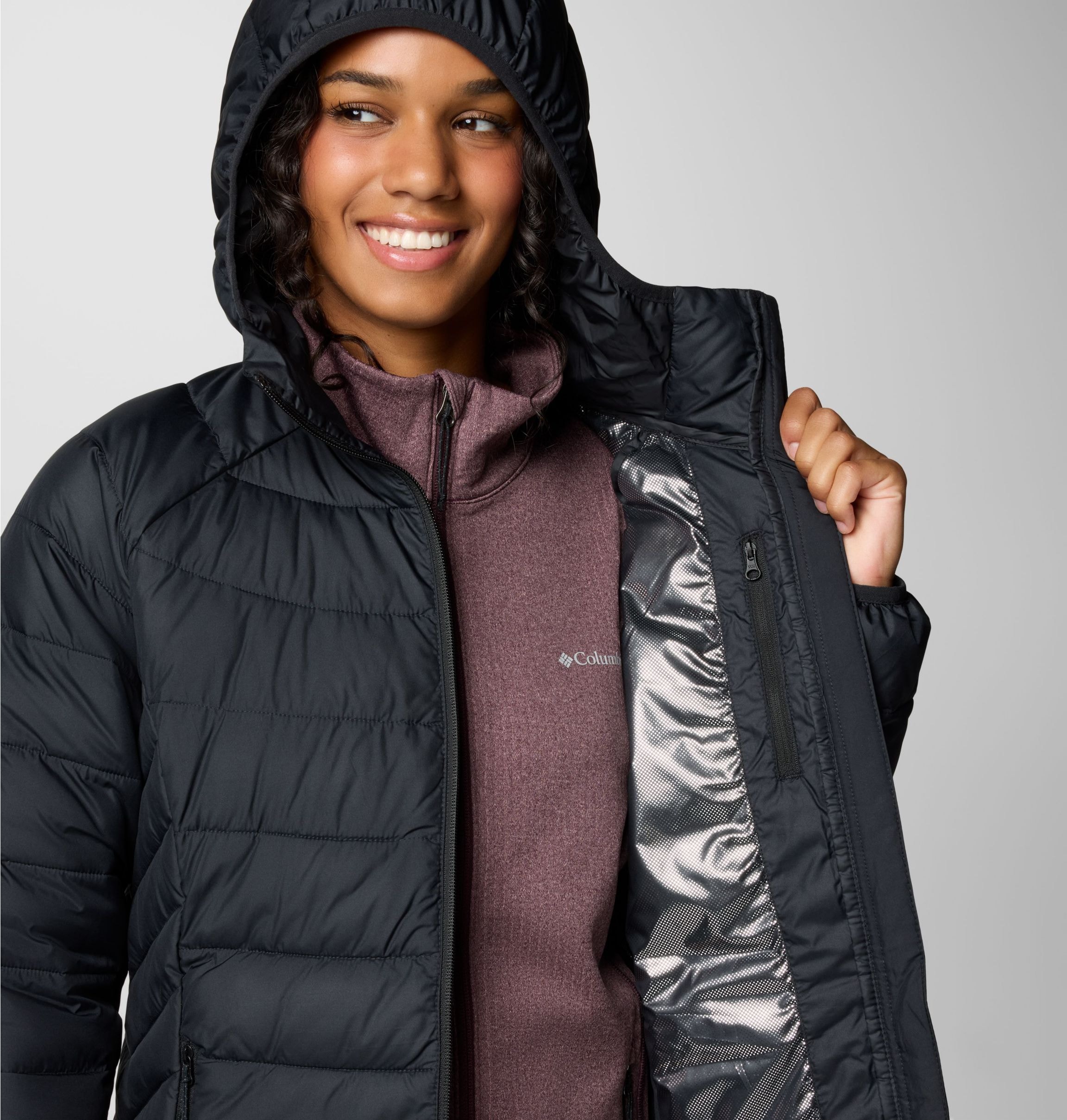 Columbia Steppmantel »POWDER LITE II MID JACKET«, (1 tlg.)