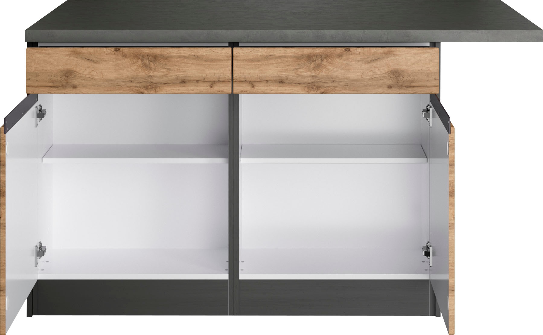 KOCHSTATION Kücheninsel »KS-Riesa«, Breite 153 cm, Tiefe 100 cm, MDF-Fronten