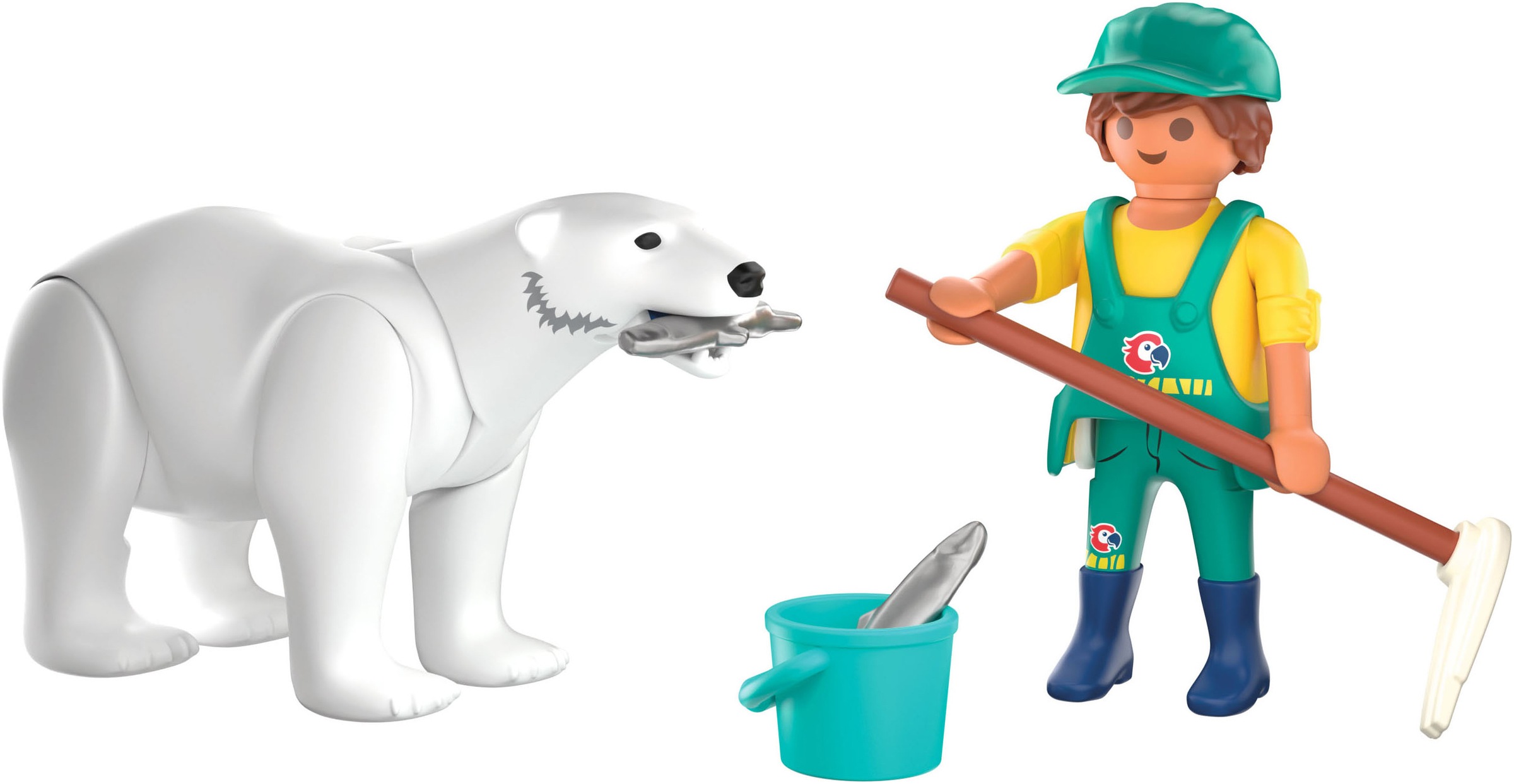 Playmobil® Konstruktions-Spielset »Zoo: Eisbär und Pfleger (72090), Animals & Friends« Made in Europe