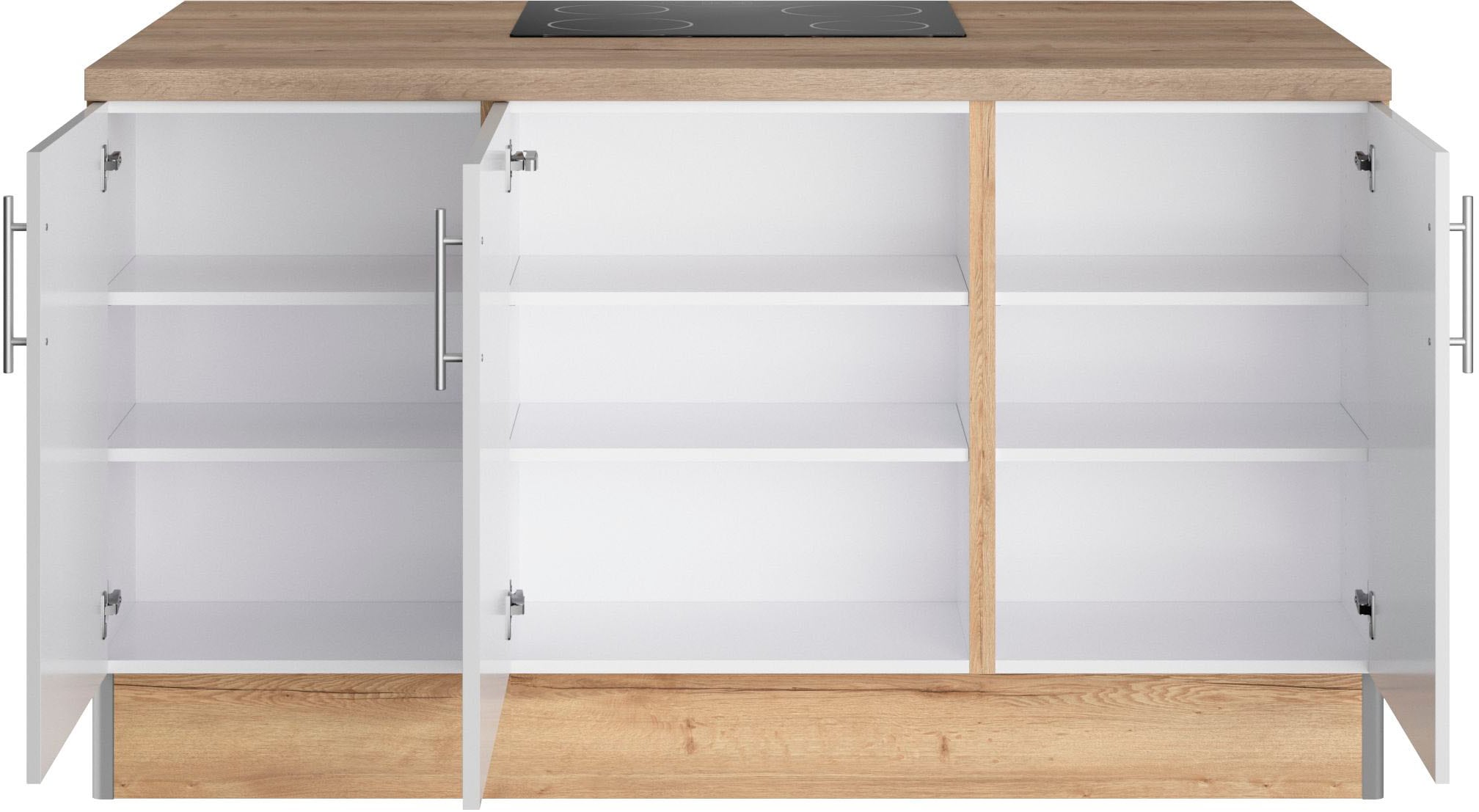 KOCHSTATION Kochinsel »KS-Ahus«, Kücheninsel, Breite 160 cm, wahlw. mit E-Gerät, Soft Close Funktion