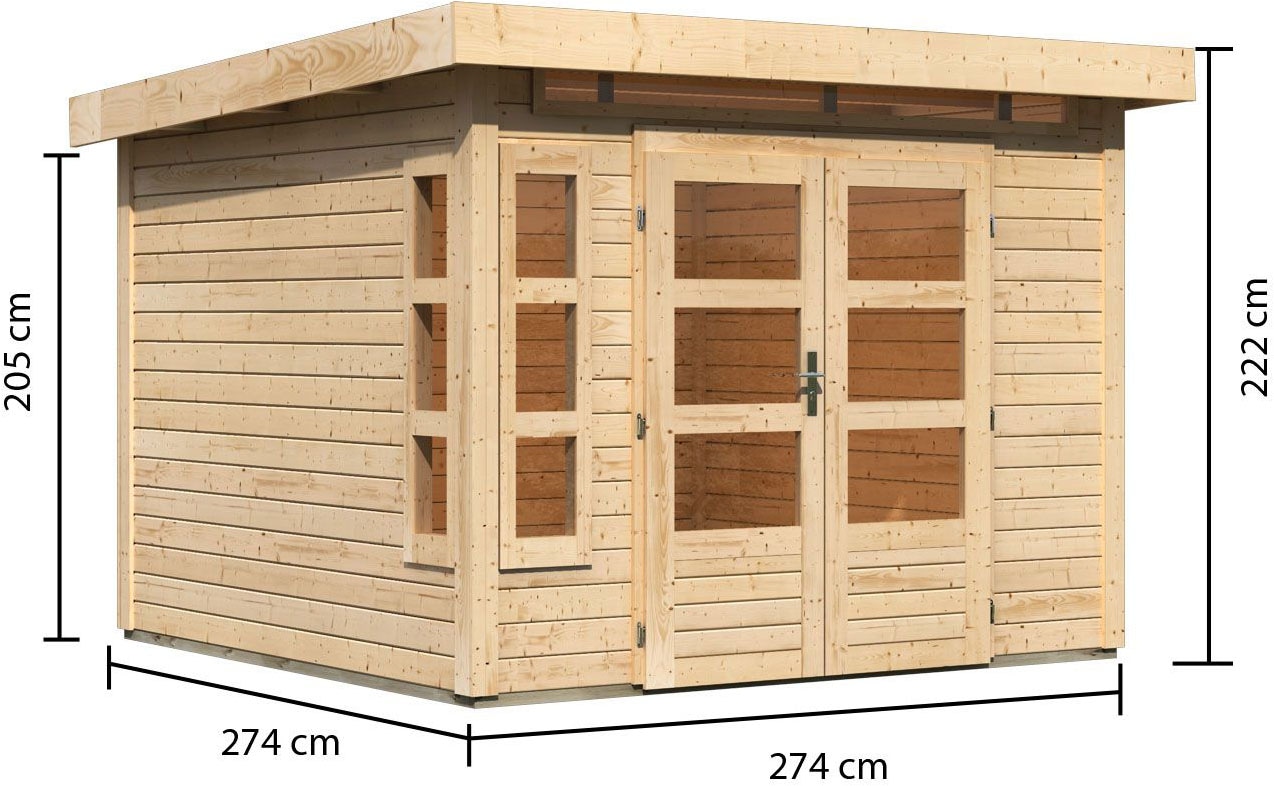 Karibu Gartenhaus »Kolimasee 6« naturbelassen